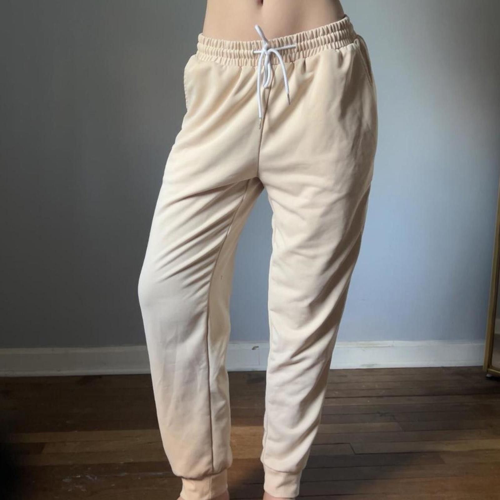 Other Cream joggers with drawstring waist Size 32" / US 10 / IT 46 - 2 Thumbnail