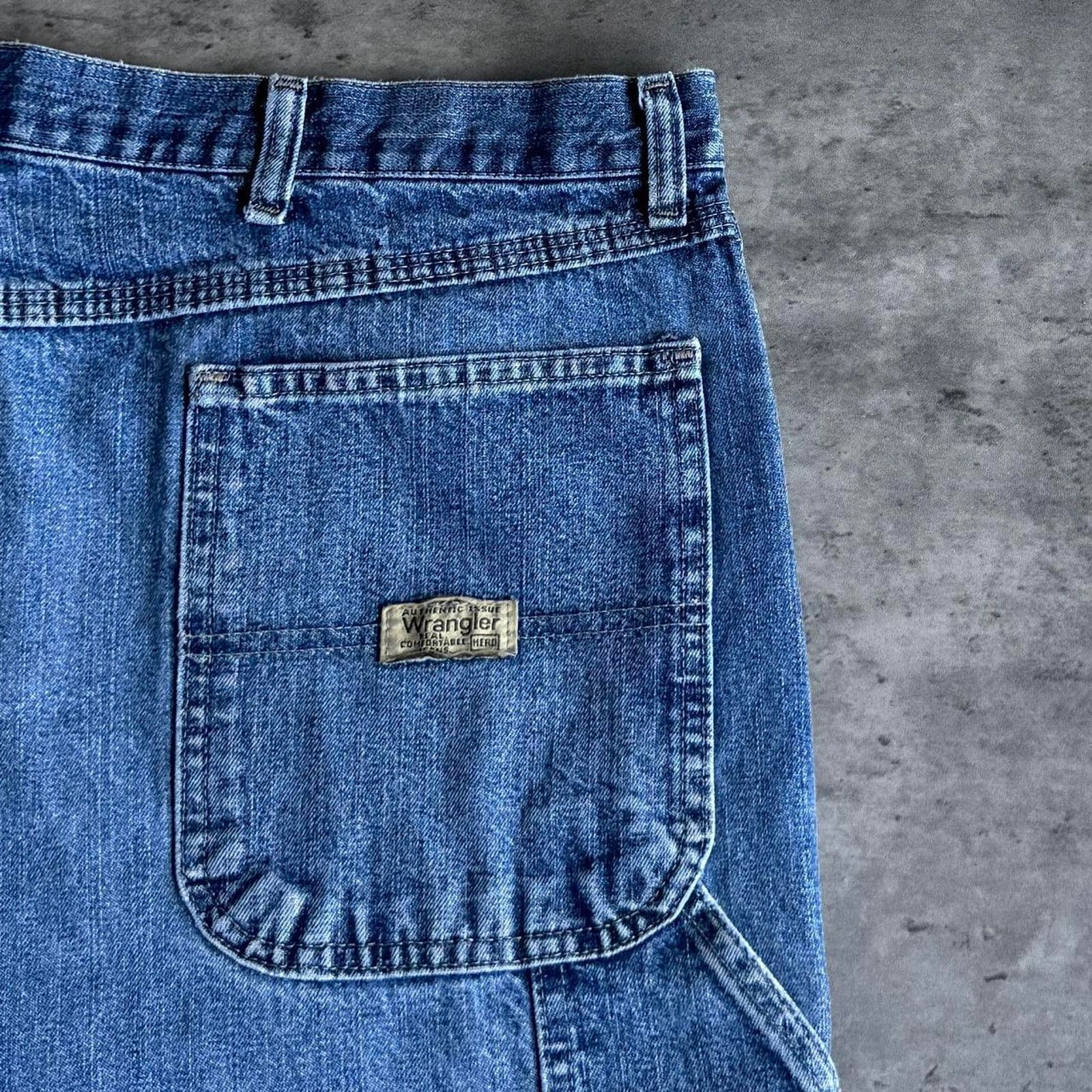 Carhartt × Carhartt Wip × Wrangler Crazy Y2K Baggy Carpenter Skater Grunge Wrangler Denim Jeans Size US 41 - 3 Thumbnail