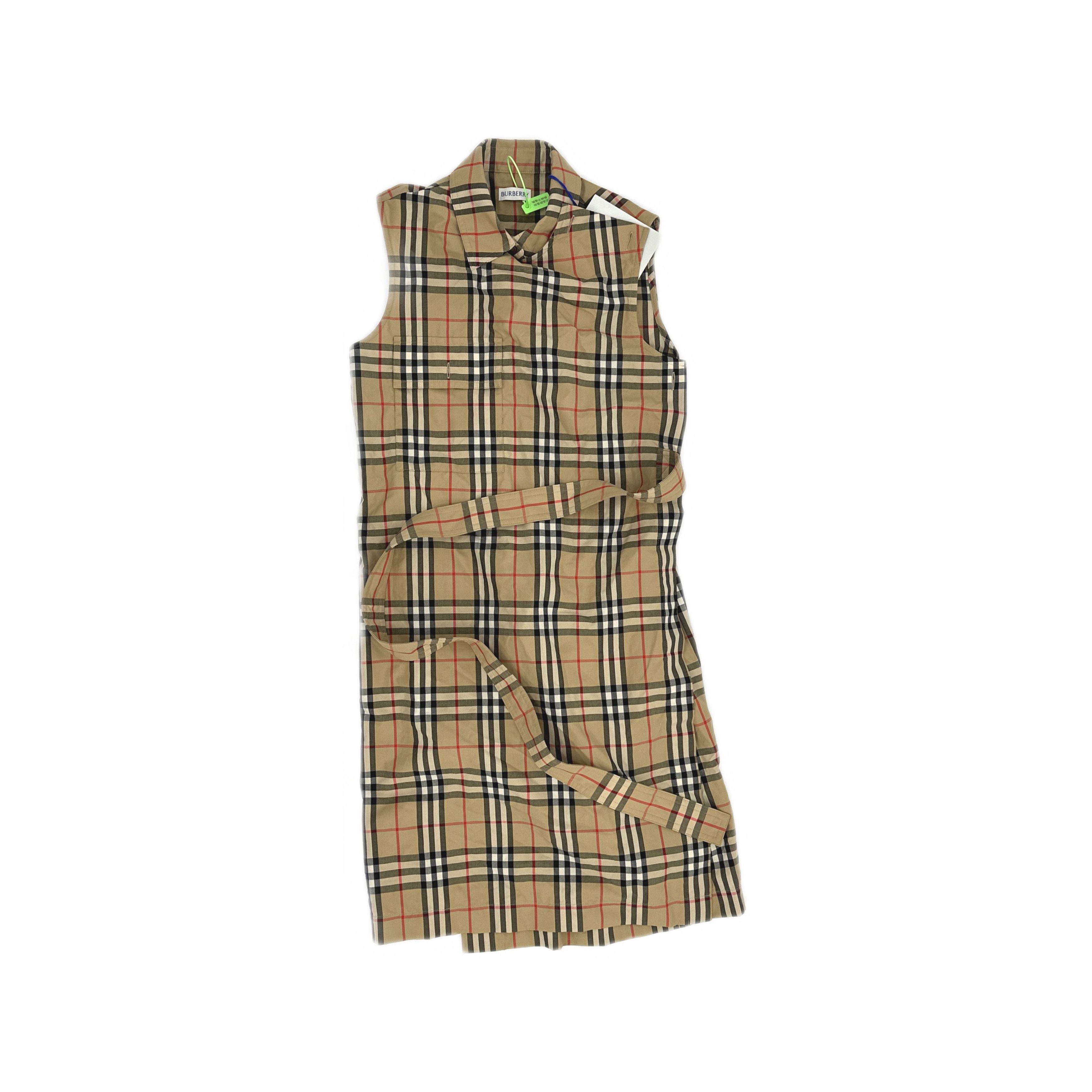 Burberry Burberry Archive Beige Check Sleeveless Dress US 4 Size S / US 4 / IT 40 - 1 Thumbnail