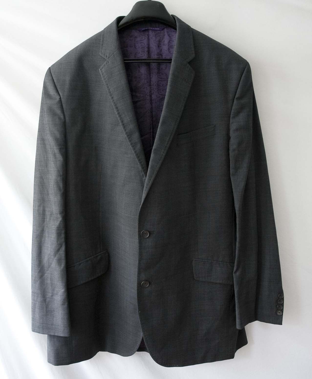 Ted Baker Ted Baker Endurance Jacket Size 44L w/FLAWS Wool Dark Gray Size 44L - 1 Thumbnail
