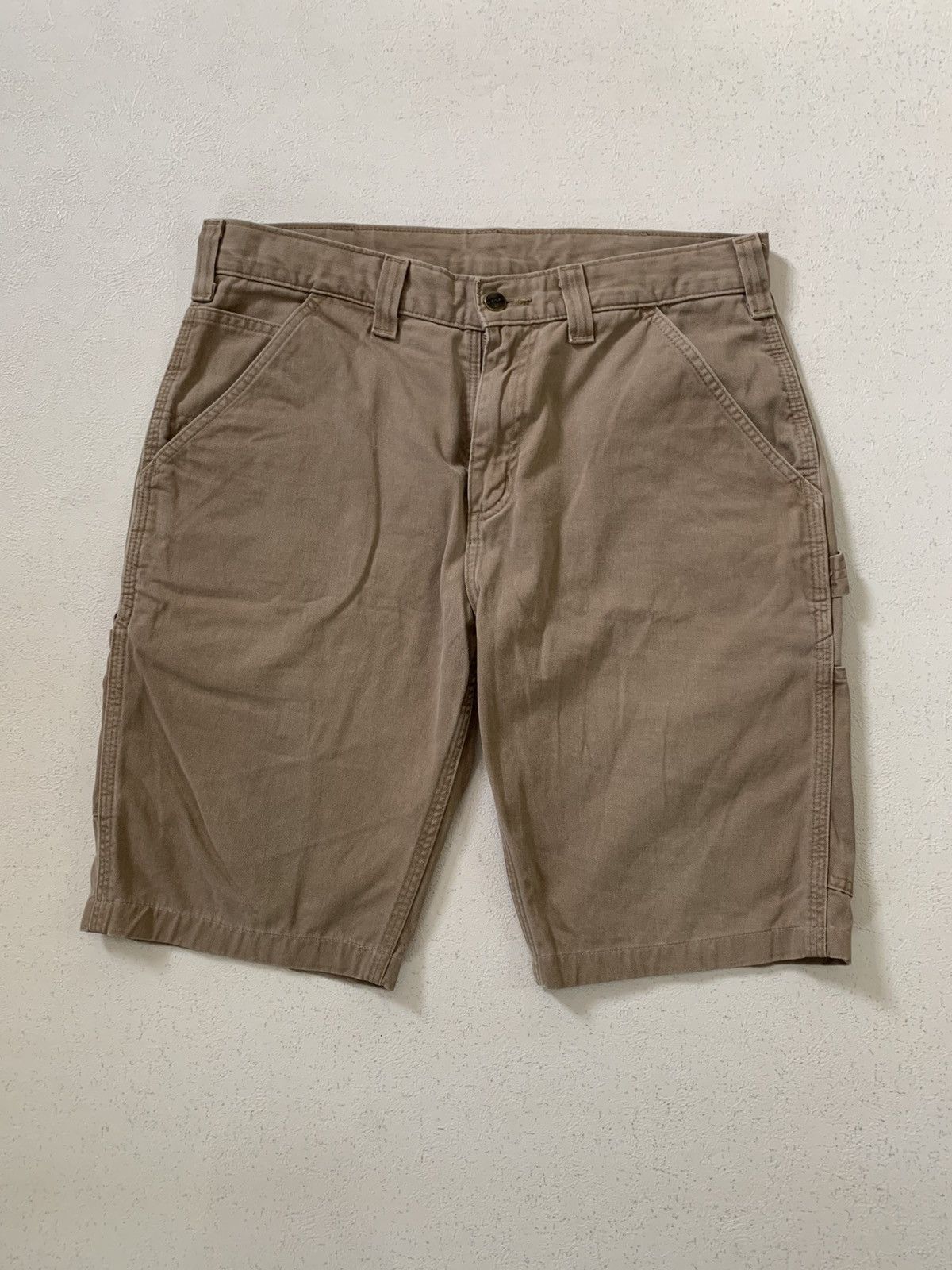 Carhartt Carhartt Short Carpenter Dark Khakis (B324-DKH) Size US 33 - 5 Thumbnail