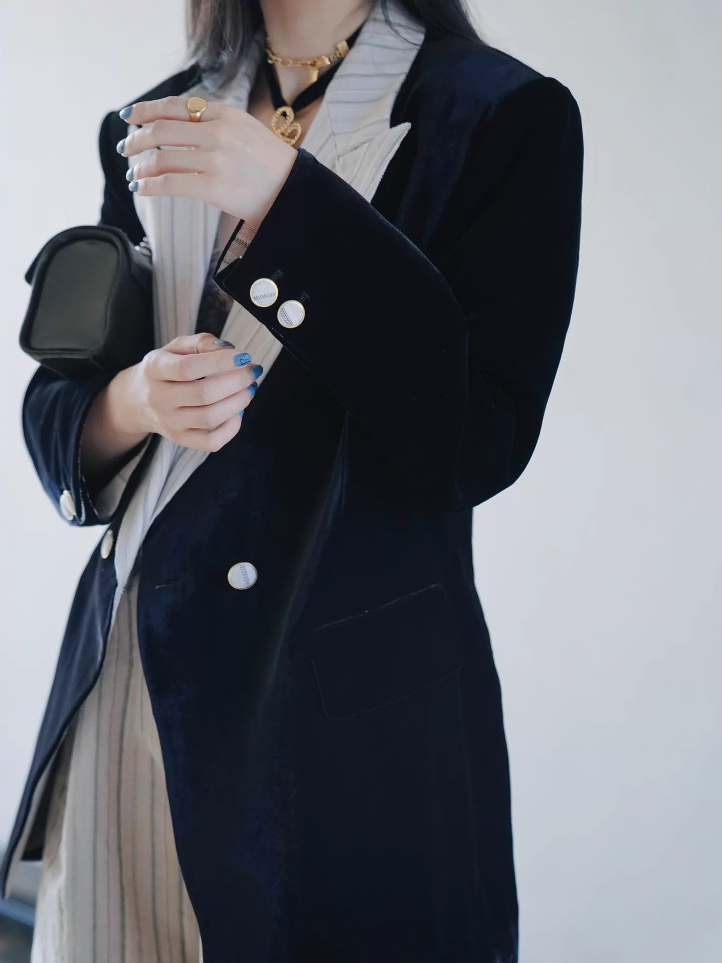 Other Vieuxnew JK Retro Oversize Velvet Blazer Colorblock Size M / US 6-8 / IT 42-44 - 6 Thumbnail