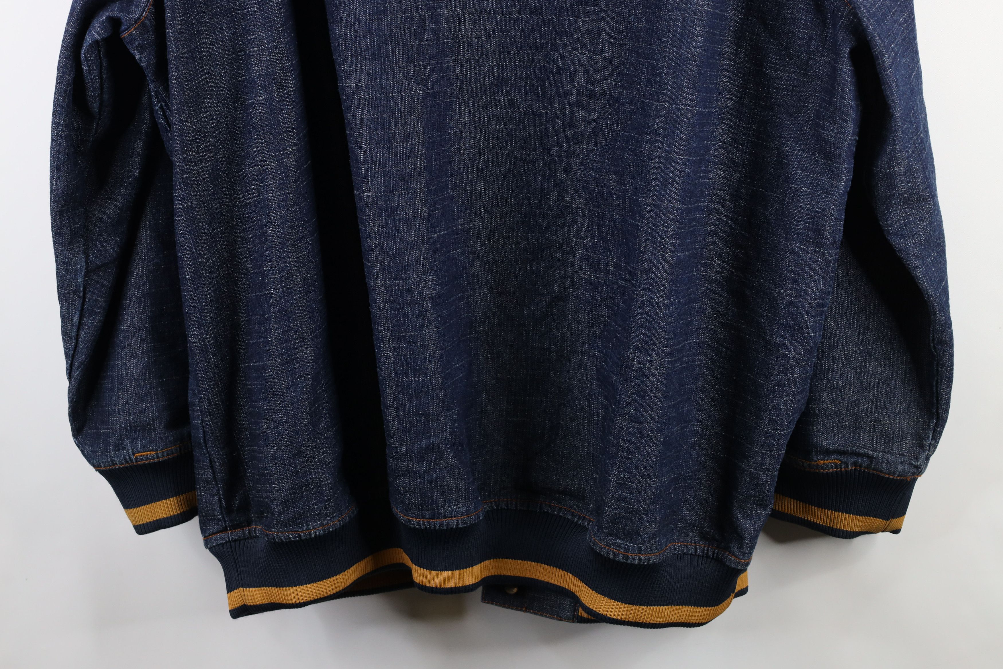 Rocawear × Vintage Vintage Rocawear Out Baggy Chainstitch Denim Bomber Jacket Size US XXL / EU 58 / 5 - 16 Thumbnail