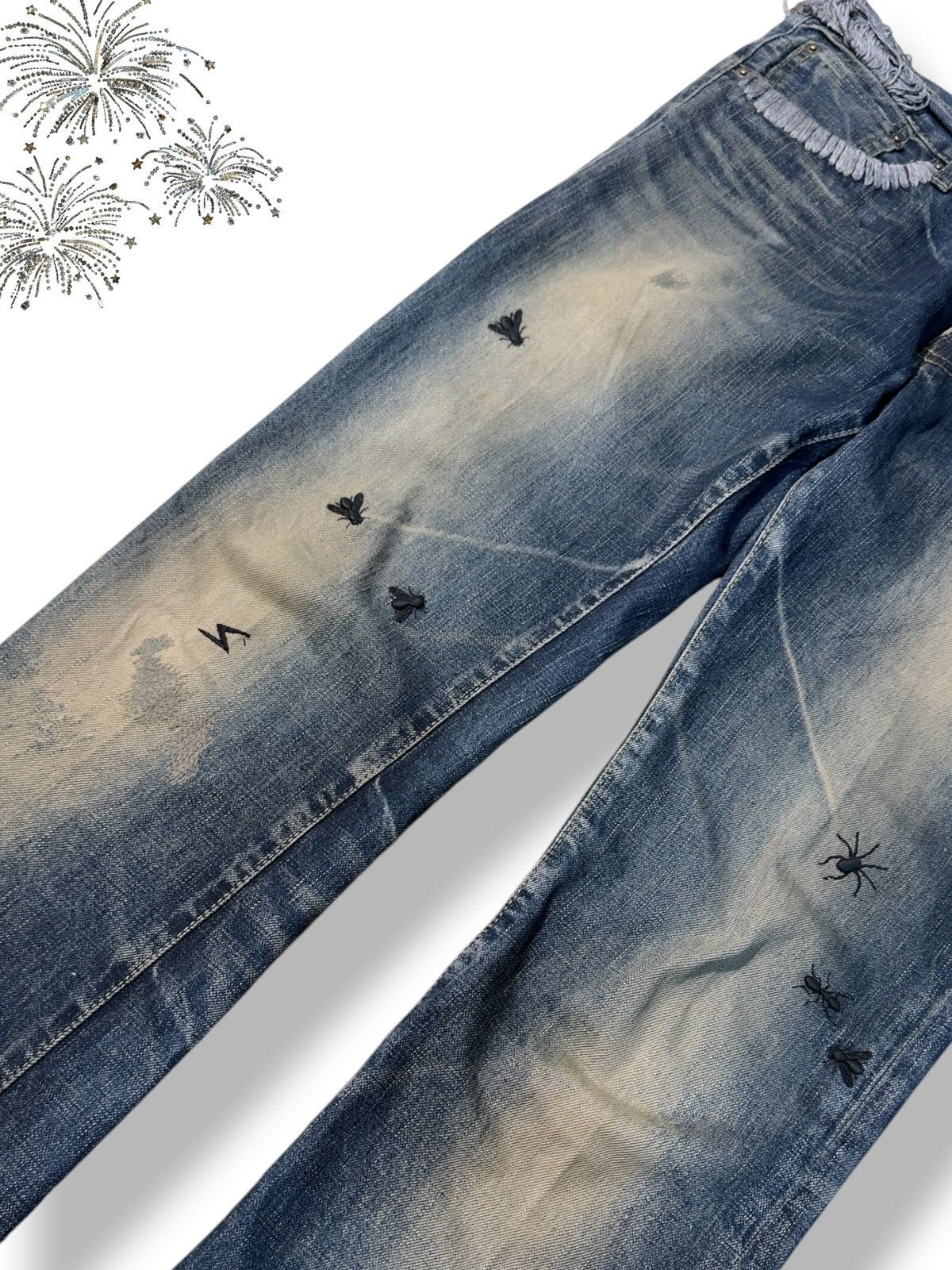Undercover Undercover AW06 “Guru Guru” Bug Denim Size US 29 - 9 Thumbnail