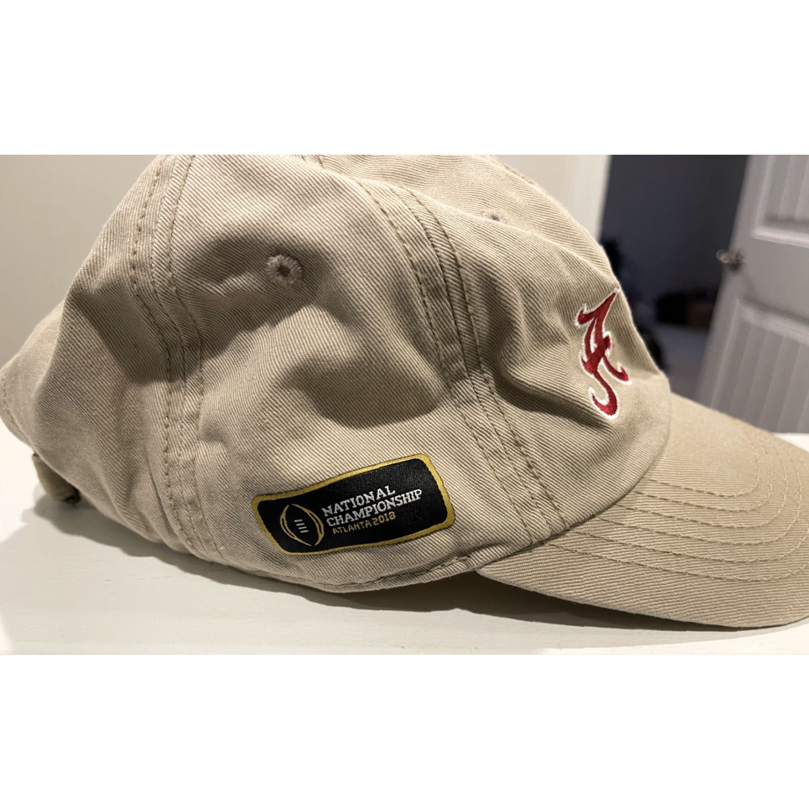Top Of The World VINTAGE Alabama vs. Georgia 2018 National Championship Khaki Hat Cap Adjustable NEW! Size ONE SIZE - 3 Thumbnail