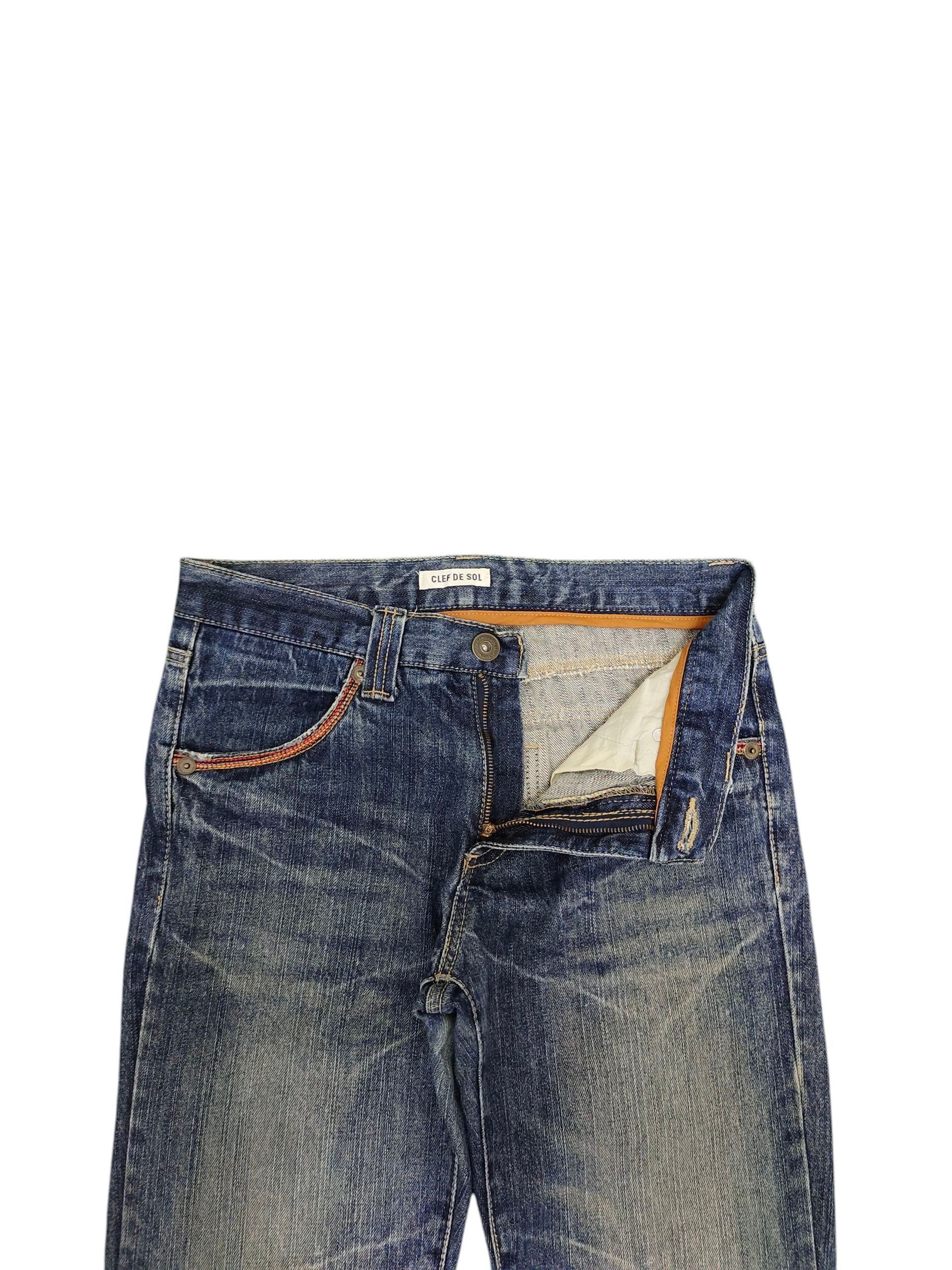 Comme des Garcons × Undercover Vintage Clef De Sol Japan Clawmark Distress Denim Jeans Size US 30 / EU 46 - 7 Thumbnail