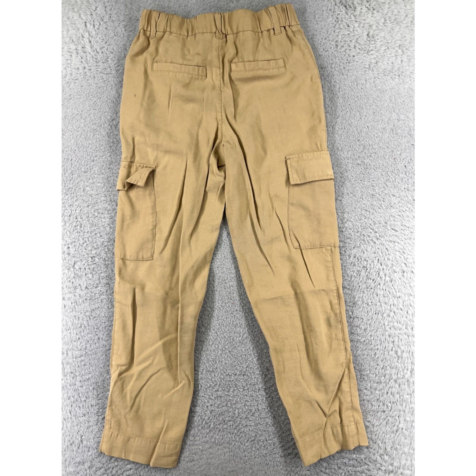 Vintage A New Day Pants Womens 4 Beige Khaki Cargo Rayon Polyester Blend 26x27 READ Size 27" / US 4 / IT 40 - 2 Thumbnail