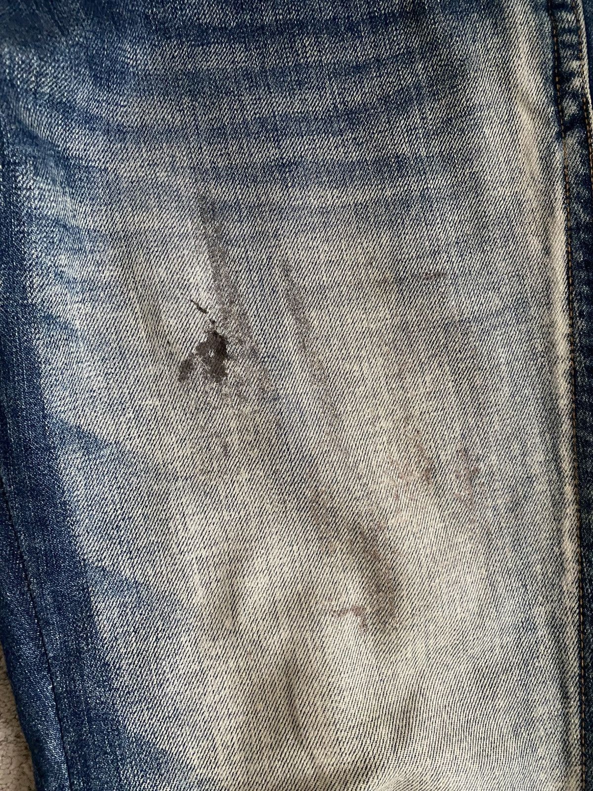 Tornado Mart Washed Oil Stain Flare Denim Size US 35 - 5 Thumbnail