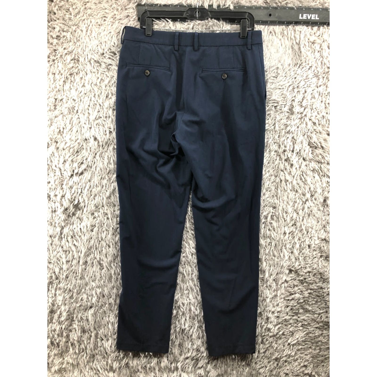 Haggar Haggar Slim Fit Dress Pants Mens 34x32 Blue Hook Eye Slim Straight 5-Pocket Cotton Nylon Casual Formal Business Mens Size US 34 / EU 50 - 5 Thumbnail
