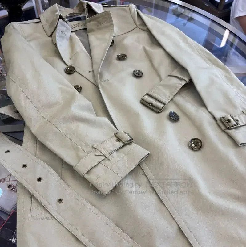 Burberry Burberry Khaki Long Trench Coat for Women. Size XS / US 0-2 / IT 36-38 - 7 Thumbnail