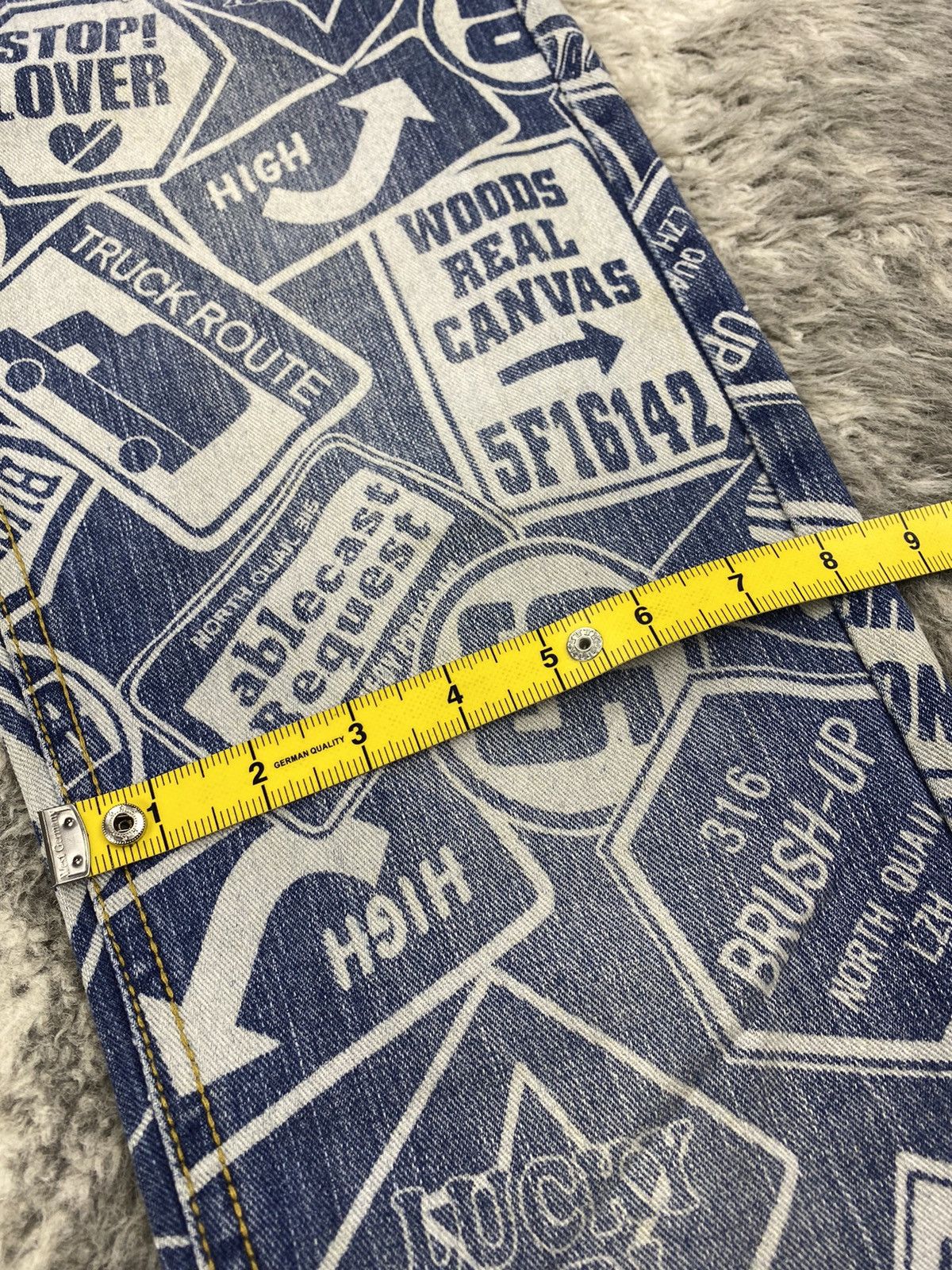 Beauty Beast × If Six Was Nine × Japanese Brand Japanese Surf Girls Oahu Northshore Fullprinted Denim Size 31" - 15 Thumbnail