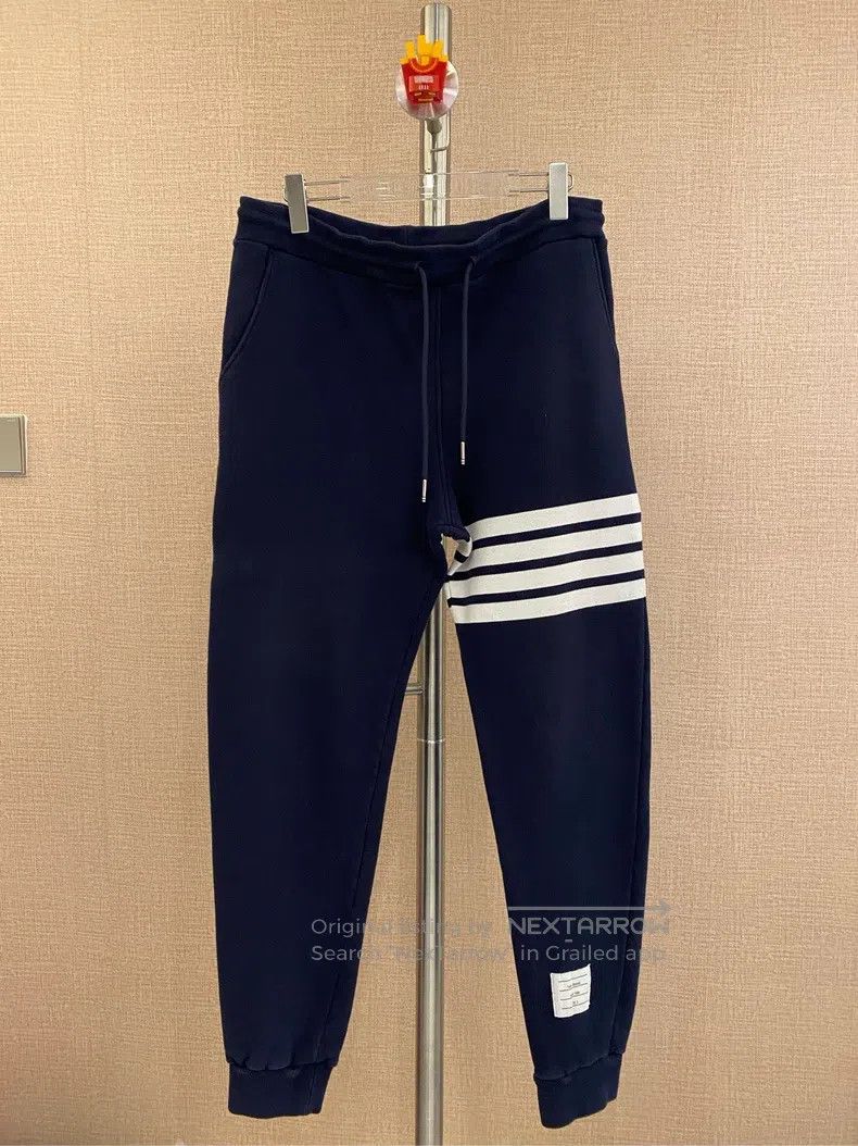 Thom Browne Thom Browne size 3 Gray Four-stripe Trousers Size US 41 - 1 Thumbnail
