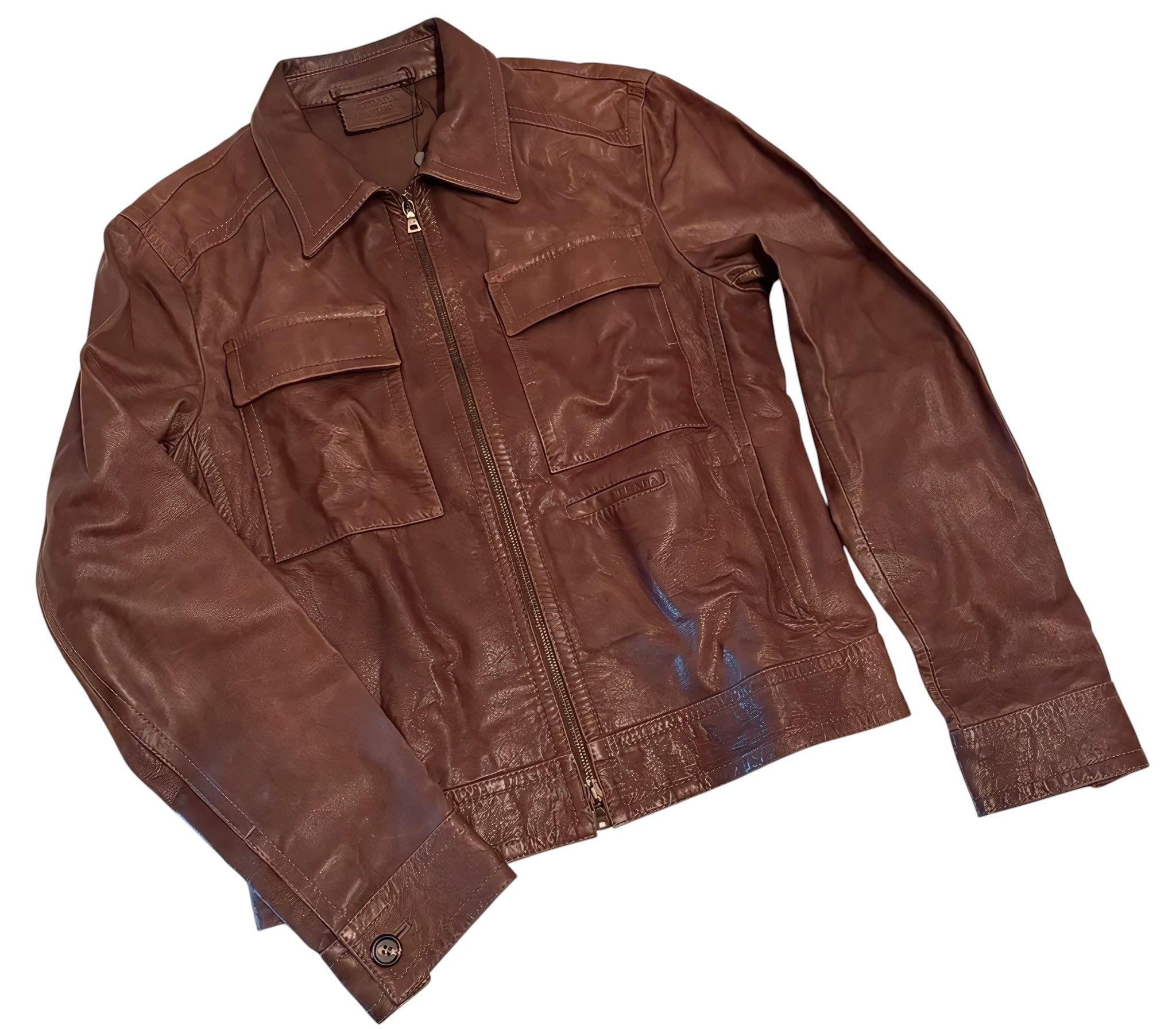 Prada F/W 2005 LEATHER JACKET Size US M / EU 48-50 / 2 - 2 Thumbnail