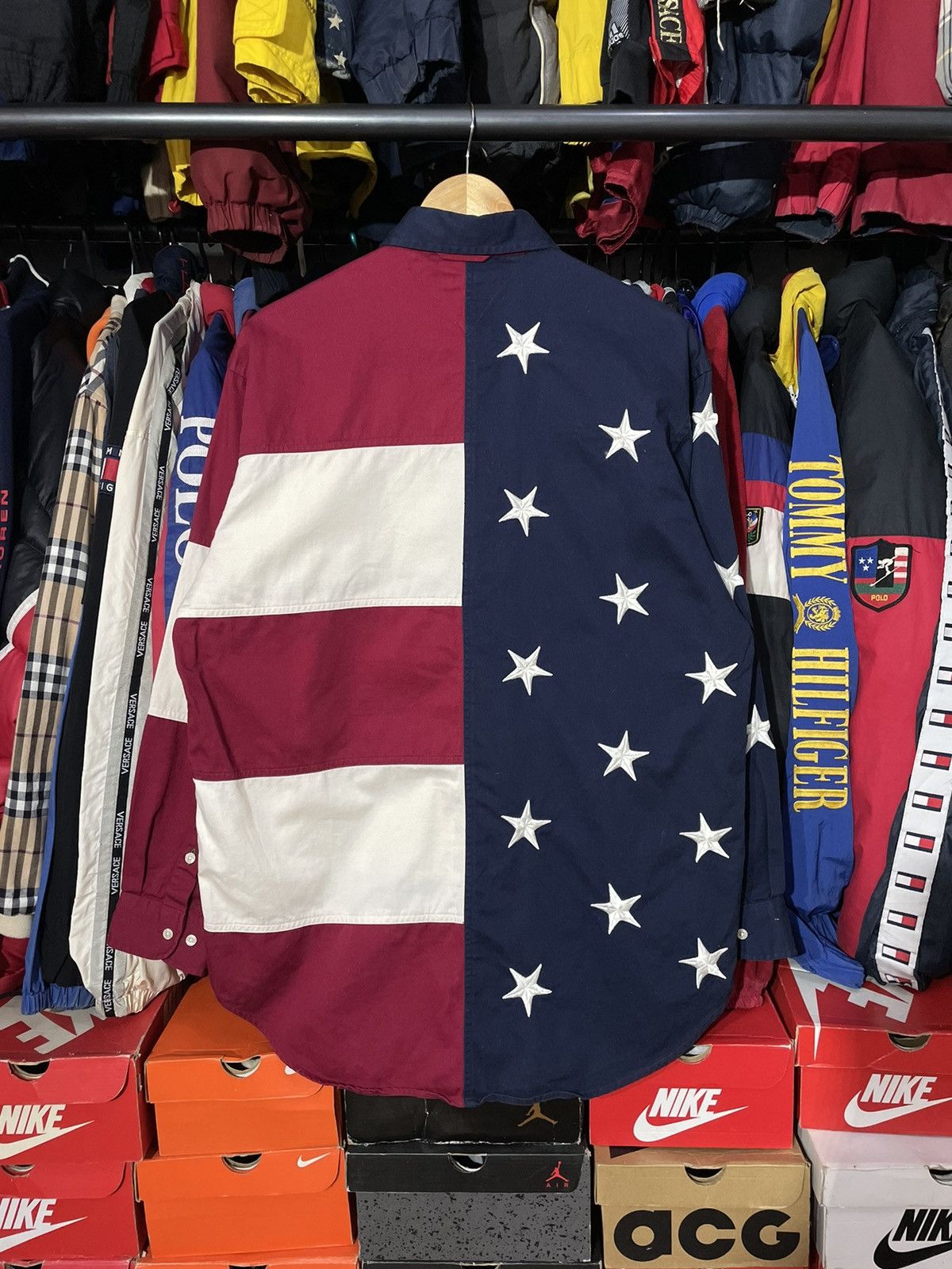Tommy Hilfiger × Vintage Polo T-shirt Tommy Hilfiger Big Flag 90’s Vintage Size US L / EU 52-54 / 3 - 7 Thumbnail