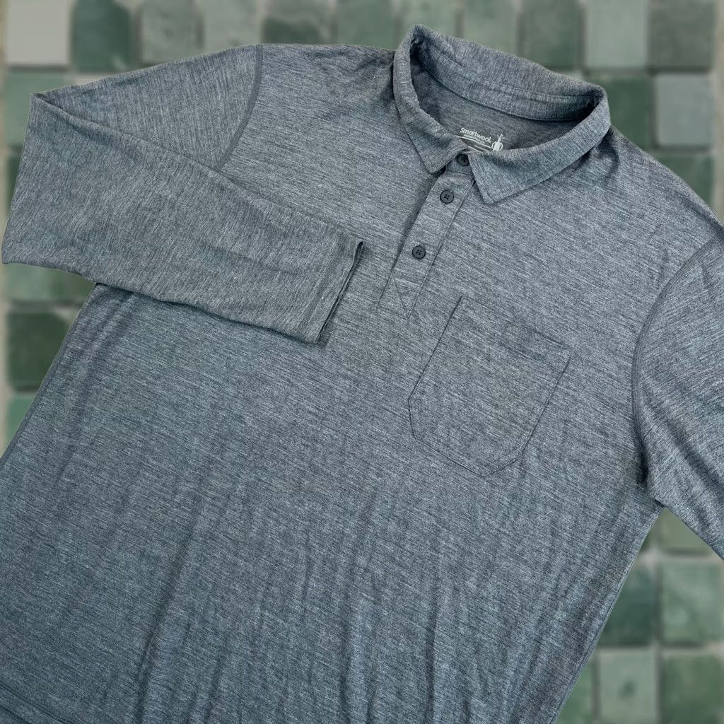 Smartwool SmartWool Merino Sport 150 Polo Shirt Men XL Charcoal Performance Gray Size US XL / EU 56 / 4 - 1 Thumbnail