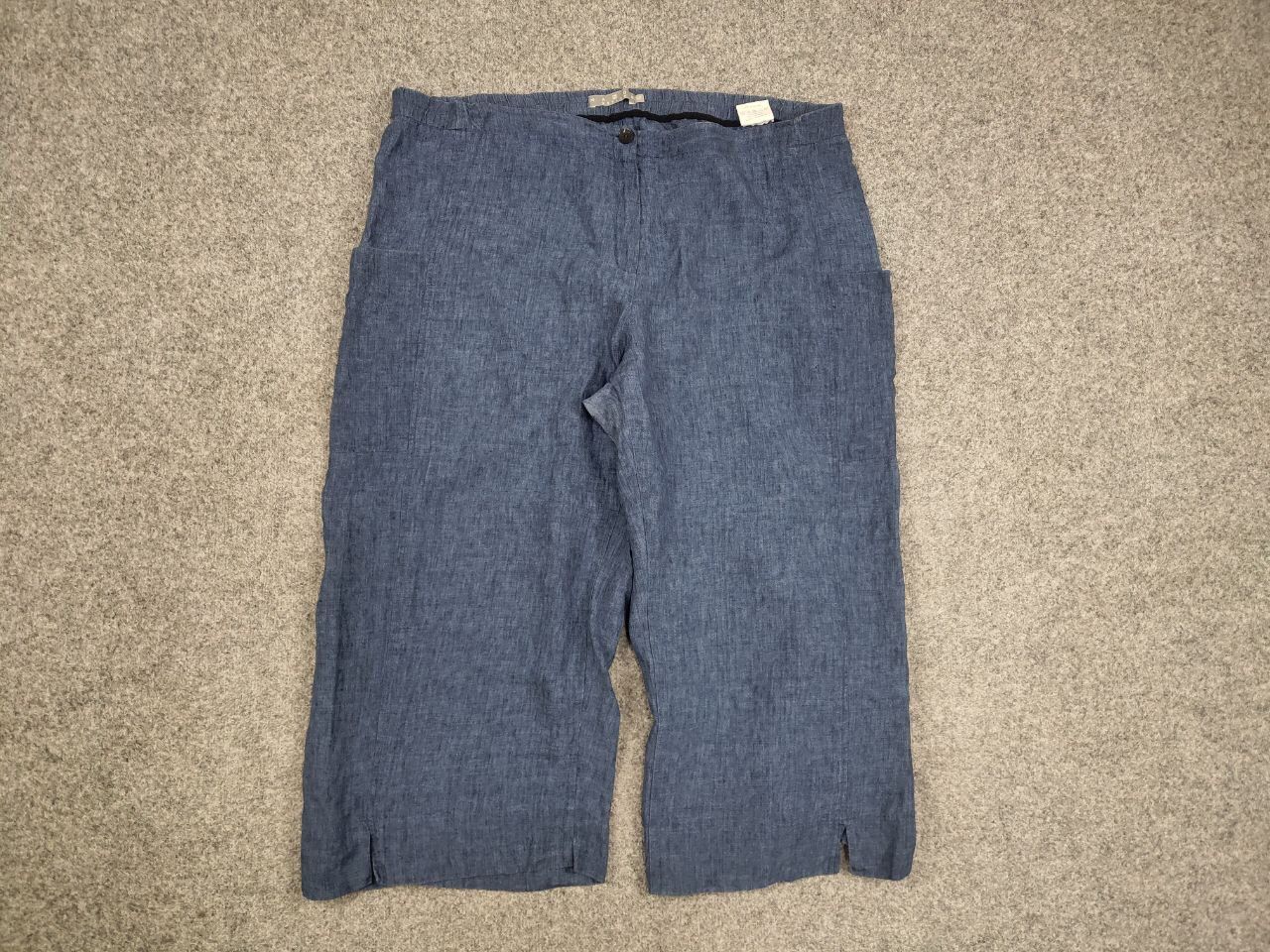 Other Manon Design Blue Light Linen Wide leg Trouser Pocket Pants Size 38" / US 16 / IT 52 - 7 Thumbnail