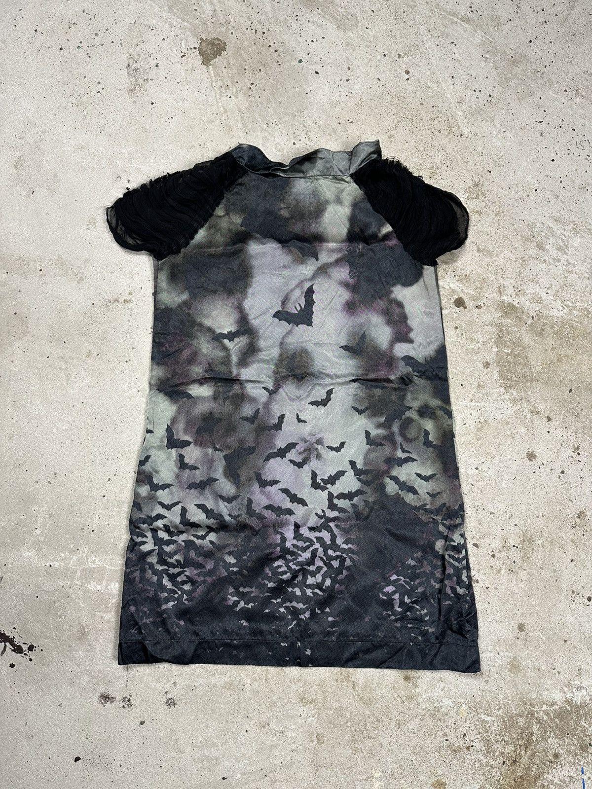 McQ Alexander McQueen McQ by Alexander McQueen Satin Bat Print Mini Dress Size S / US 4 / IT 40 - 2 Thumbnail
