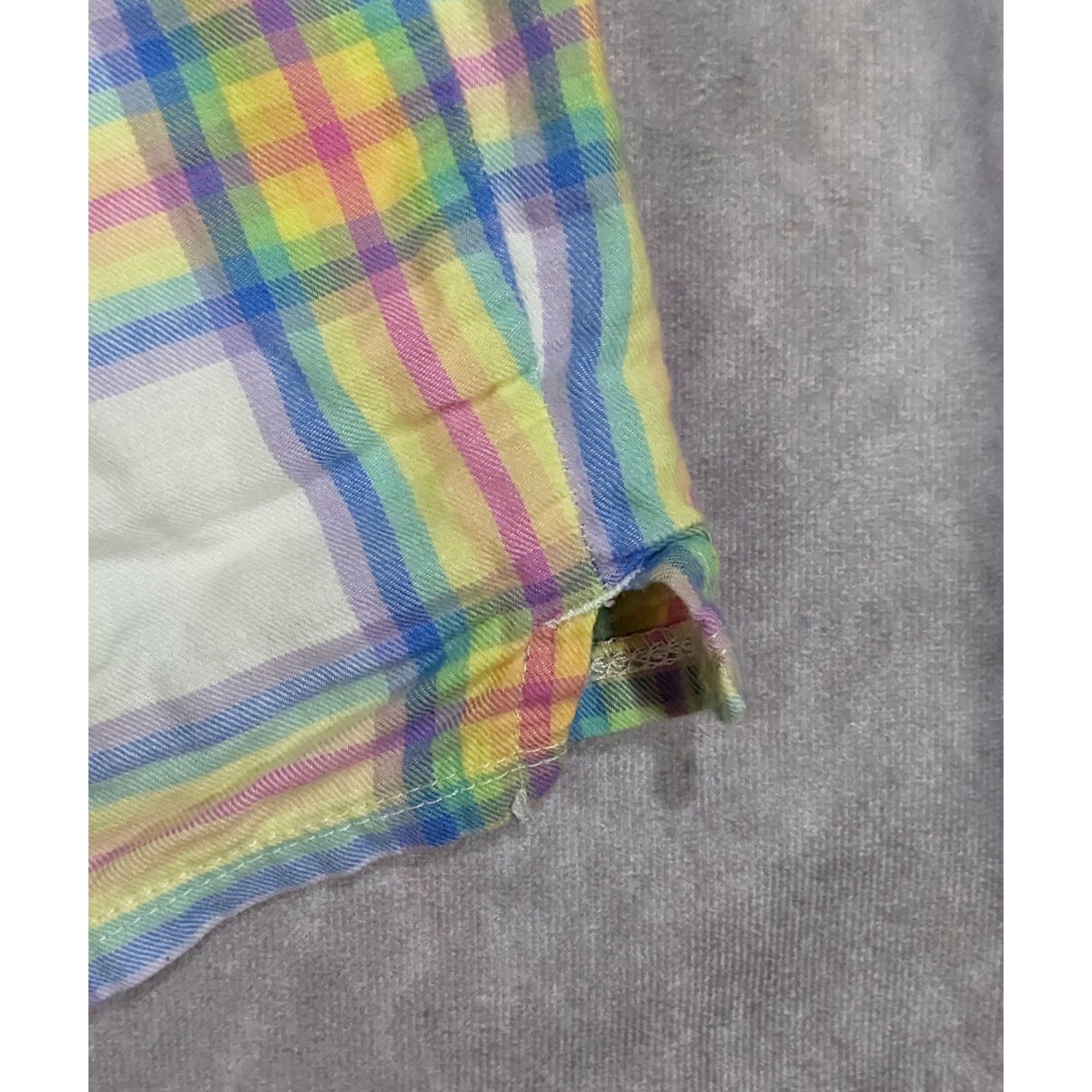 Other Retro Rainbow Plaid Casual Shorts by Colsie Size 34" / US 12 / IT 48 - 8 Thumbnail