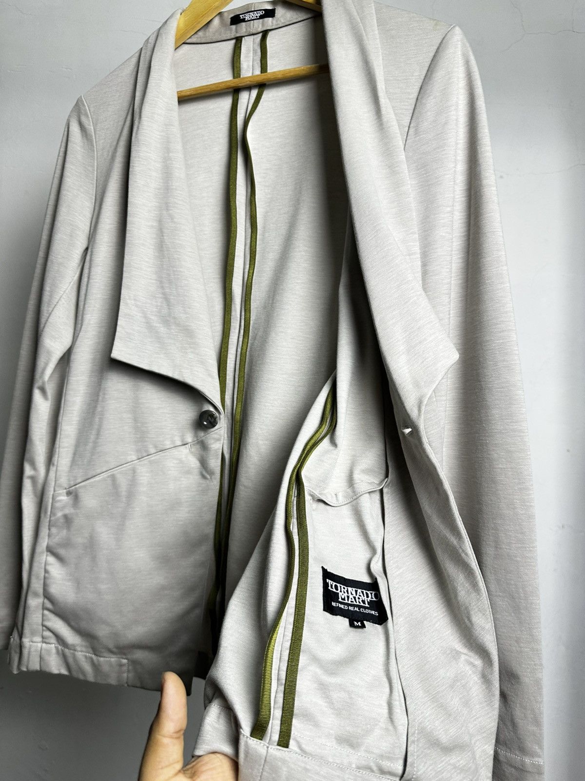 Designer × Le Grande Bleu (L.G.B.) × Tornado Mart Tornado Mart Open Front One Button Jacket Size S / US 4 / IT 40 - 13 Thumbnail