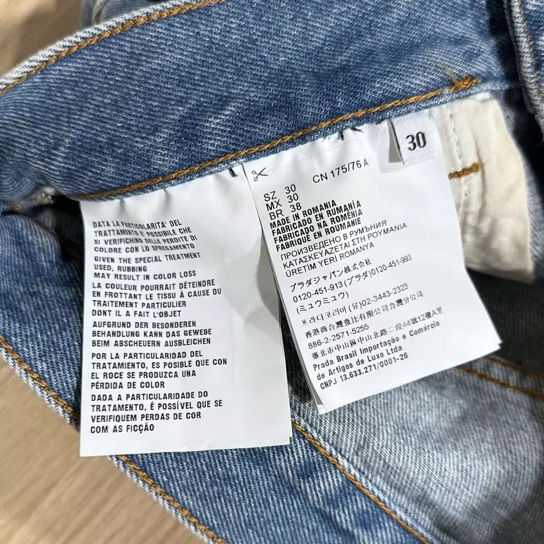 Prada Prada Pocket logo denim shorts 2502-Nextarrow Size US 30 / EU 46 - 7 Thumbnail