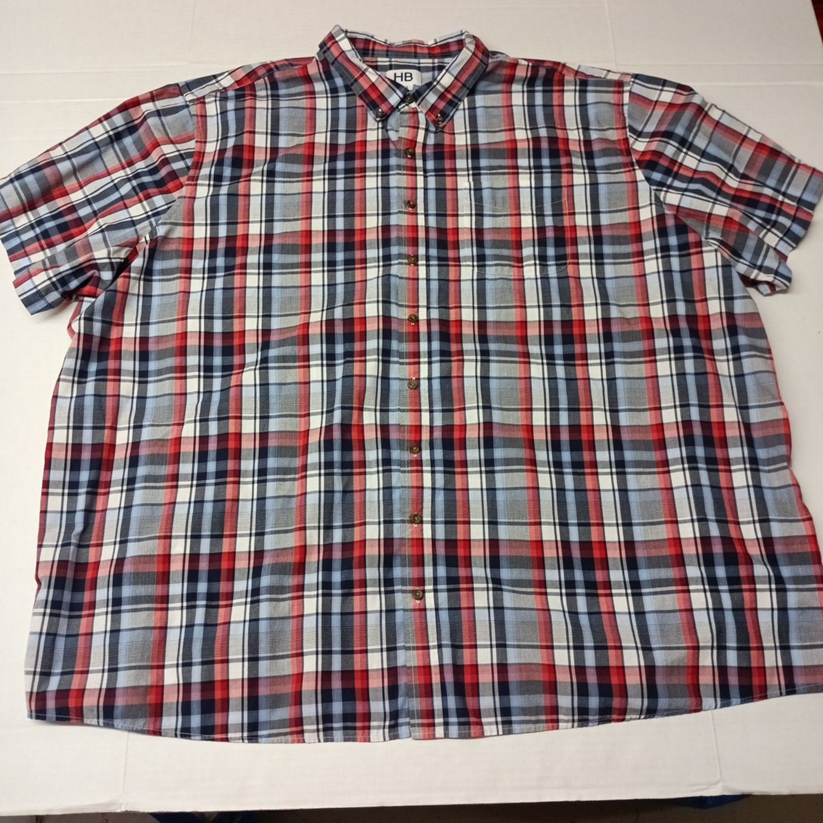 Other Harbor Bay Shirt Men’s 5XLT Red White Blue Checkered Size US XXL / EU 58 / 5 - 1 Thumbnail