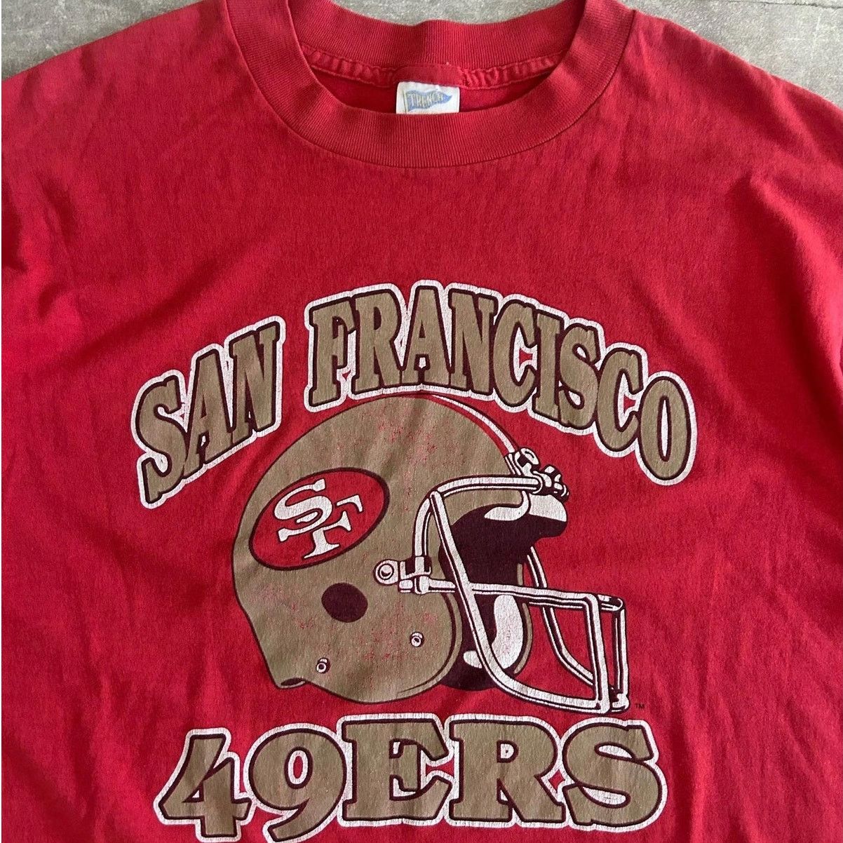 Vintage 90s Vintage San Francisco 49ers Helmet RedT Shirt Size L Size US L / EU 52-54 / 3 - 2 Thumbnail