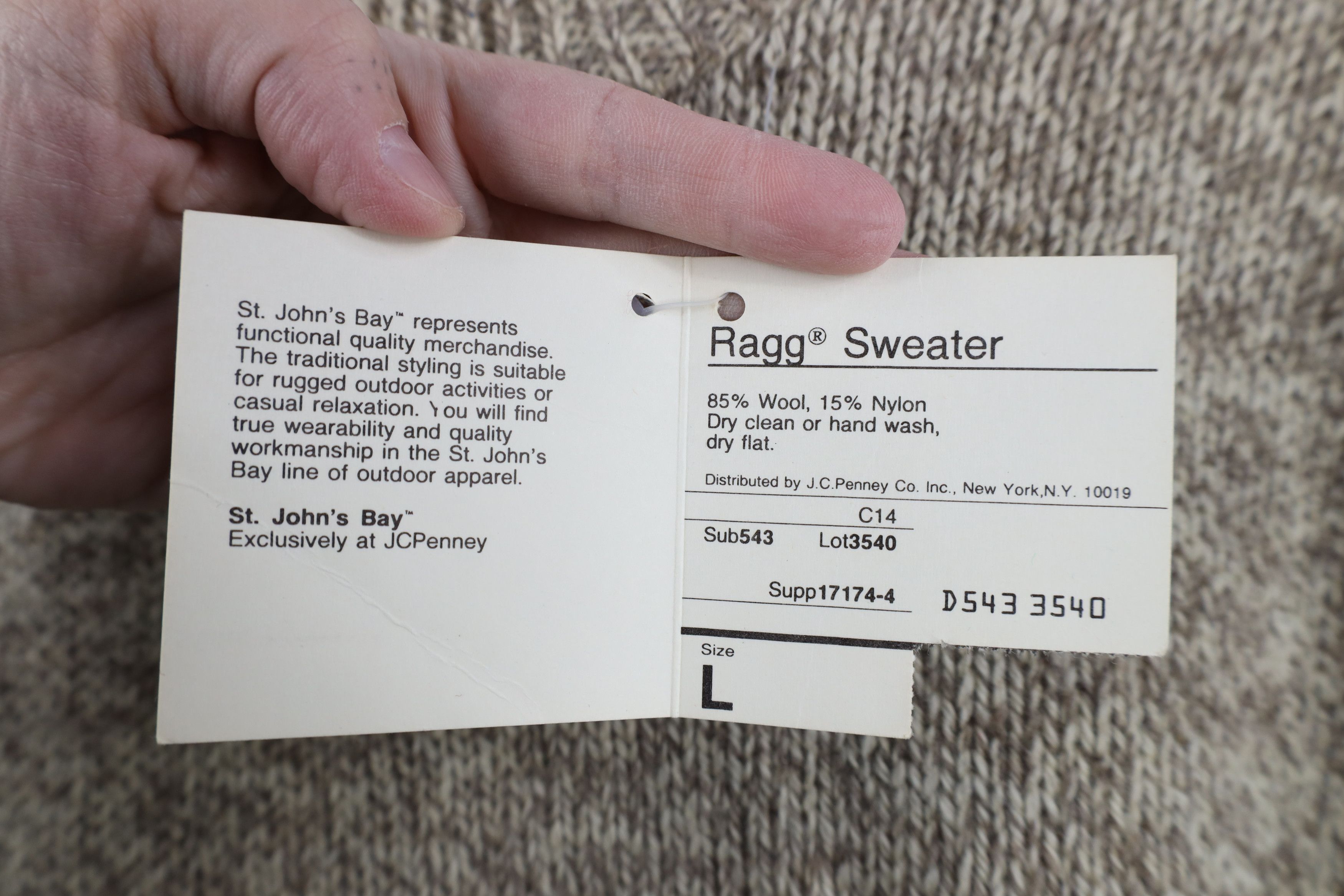 Vintage Deadstock Vintage 70s Streetwear Blend Knit Crewneck Sweater Size US L / EU 52-54 / 3 - 5 Thumbnail