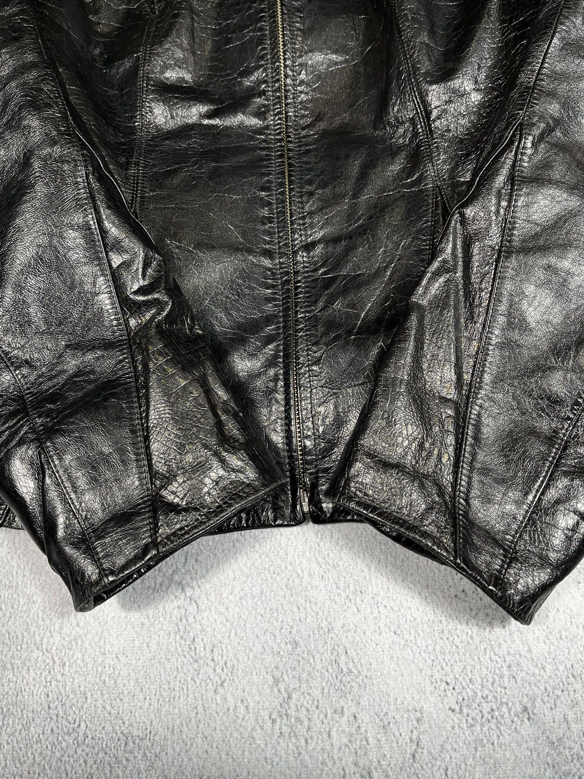 Vintage Vintage 90s Japan leather jacket crocodile style AvantGarde Size M / US 6-8 / IT 42-44 - 7 Thumbnail