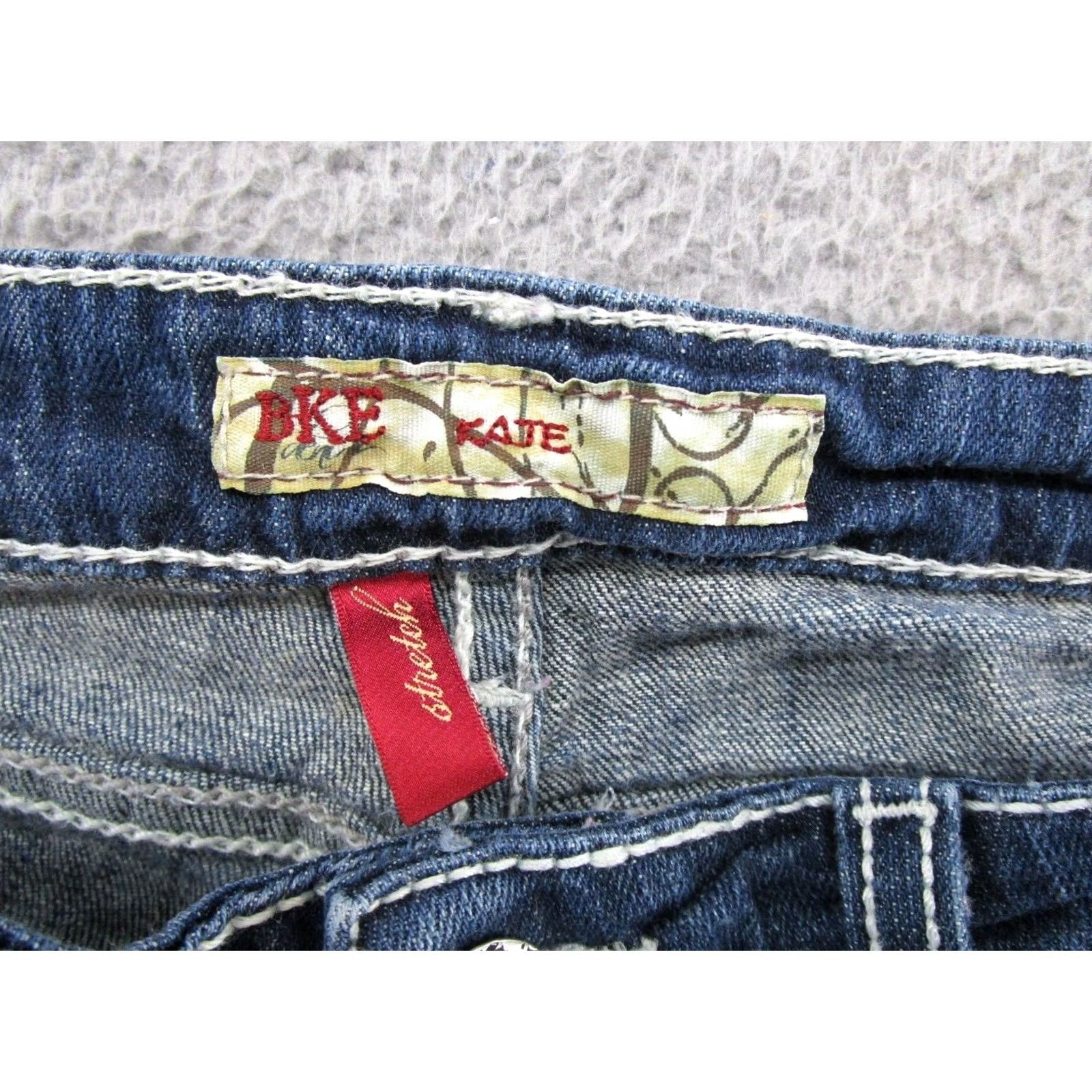 Vintage Buckle BKE Jeans Bootcut 31 Womens Blue Stretch Denim Flap Pocket Y2K Read Tag Size 31x31.5 Size 24" / US 00 / IT 34 - 4 Thumbnail