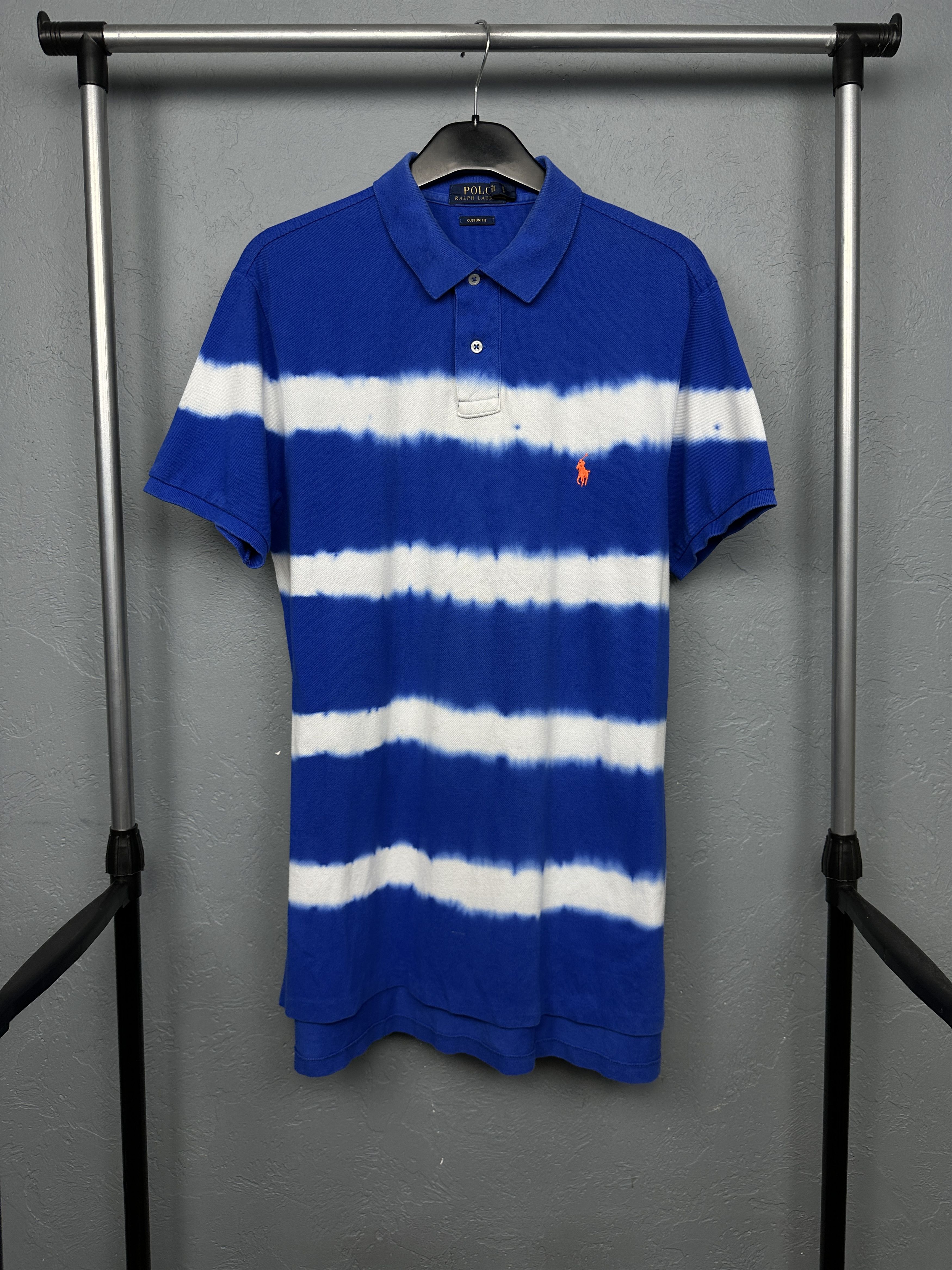 Polo Ralph Lauren Polo Ralph Lauren Mens Tye Dye Striped Polo Shirt Size US L / EU 52-54 / 3 - 1 Thumbnail