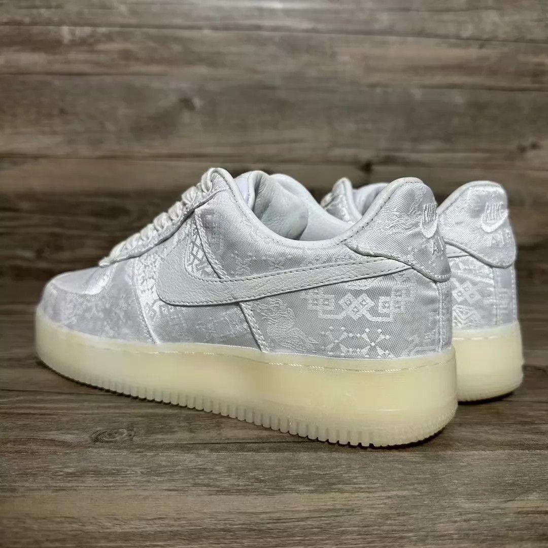 Nike CLOT x Nike AF1 White Silk 42 99 New Size US 9 / EU 42 - 4 Thumbnail