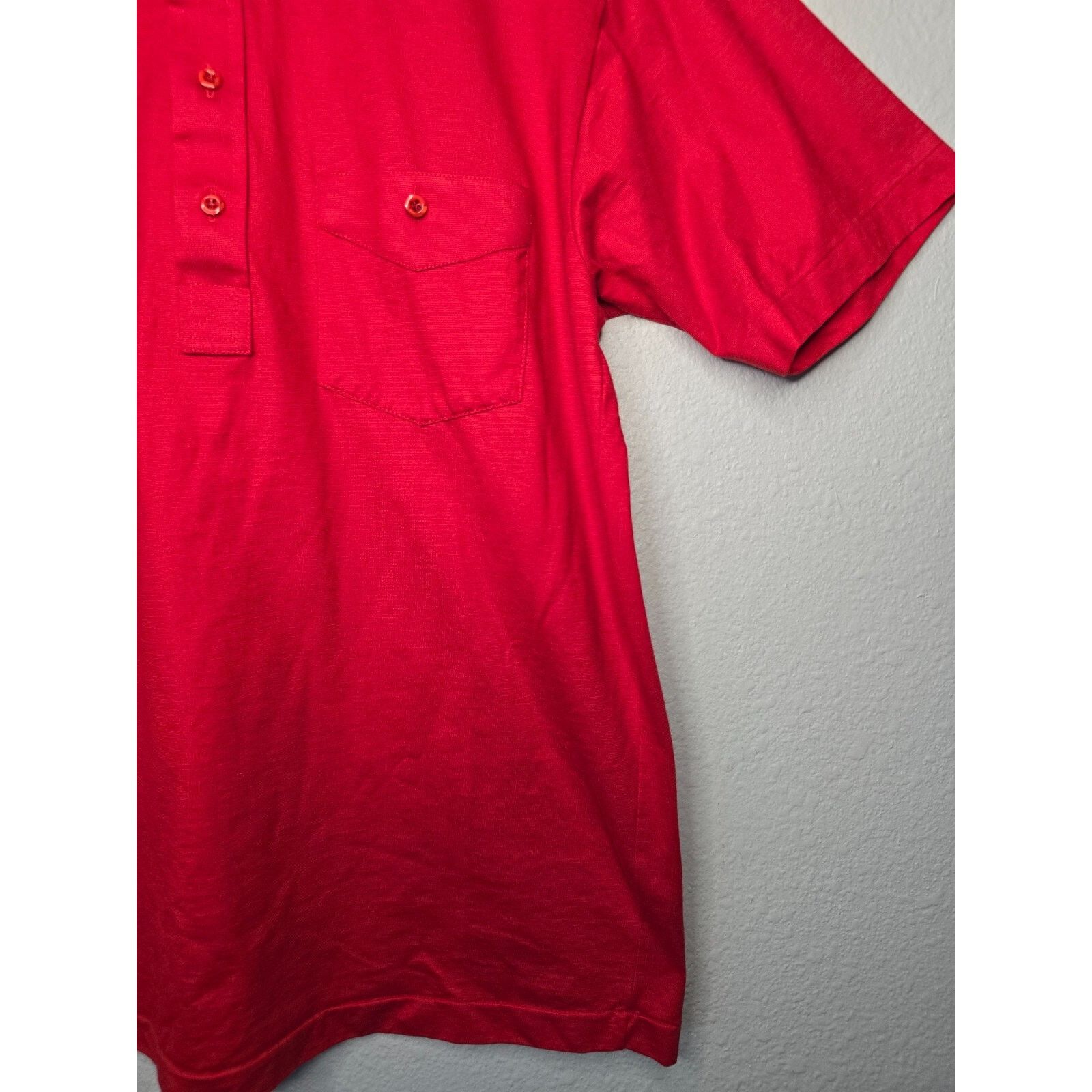 Puritan Vintage Womens Puritan Polo Medium Red short Sleeve Shirt Size M / US 6-8 / IT 42-44 - 3 Thumbnail