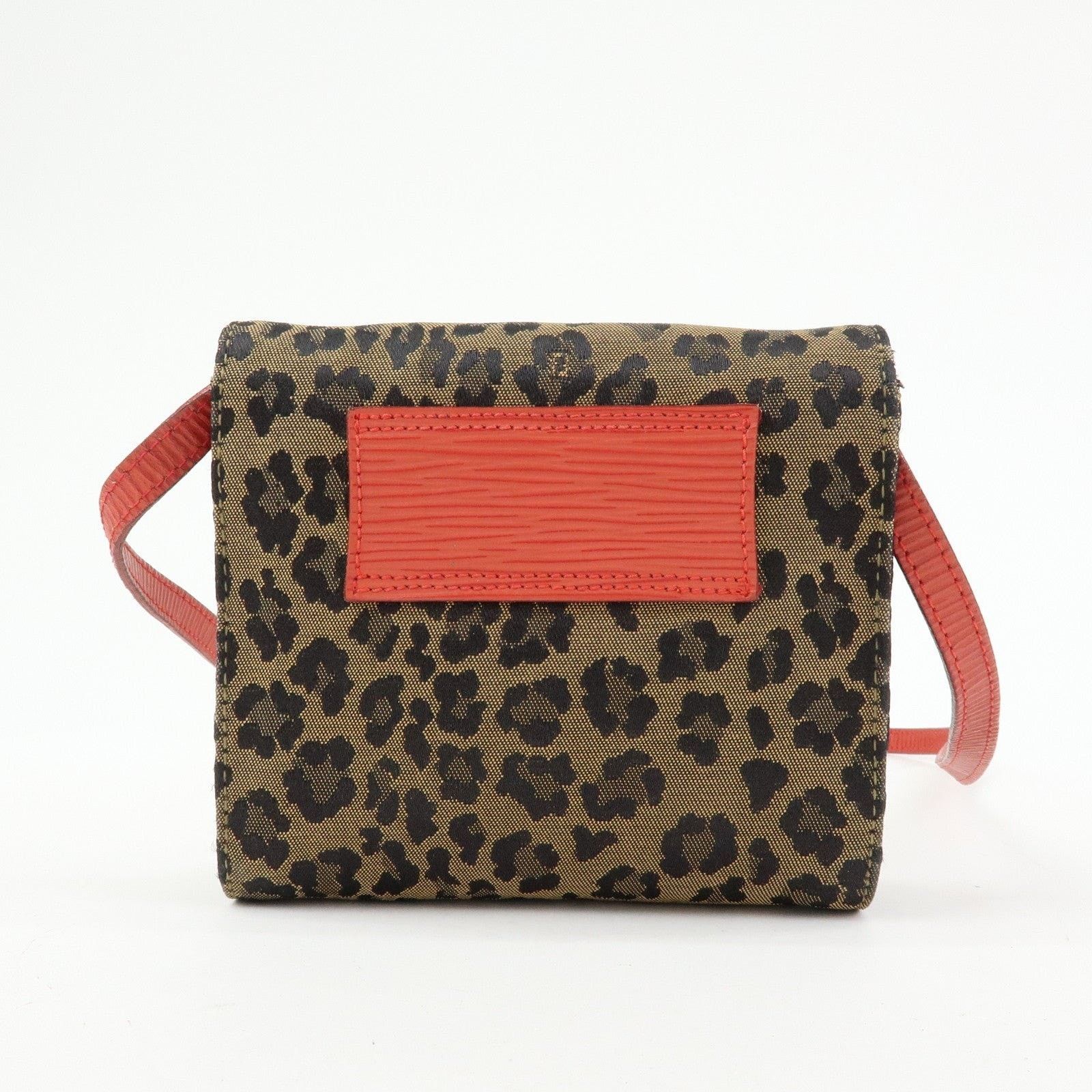 Fendi Fendi Leopard Canvas & Leather Crossbody Bag Brown Size ONE SIZE - 2 Thumbnail