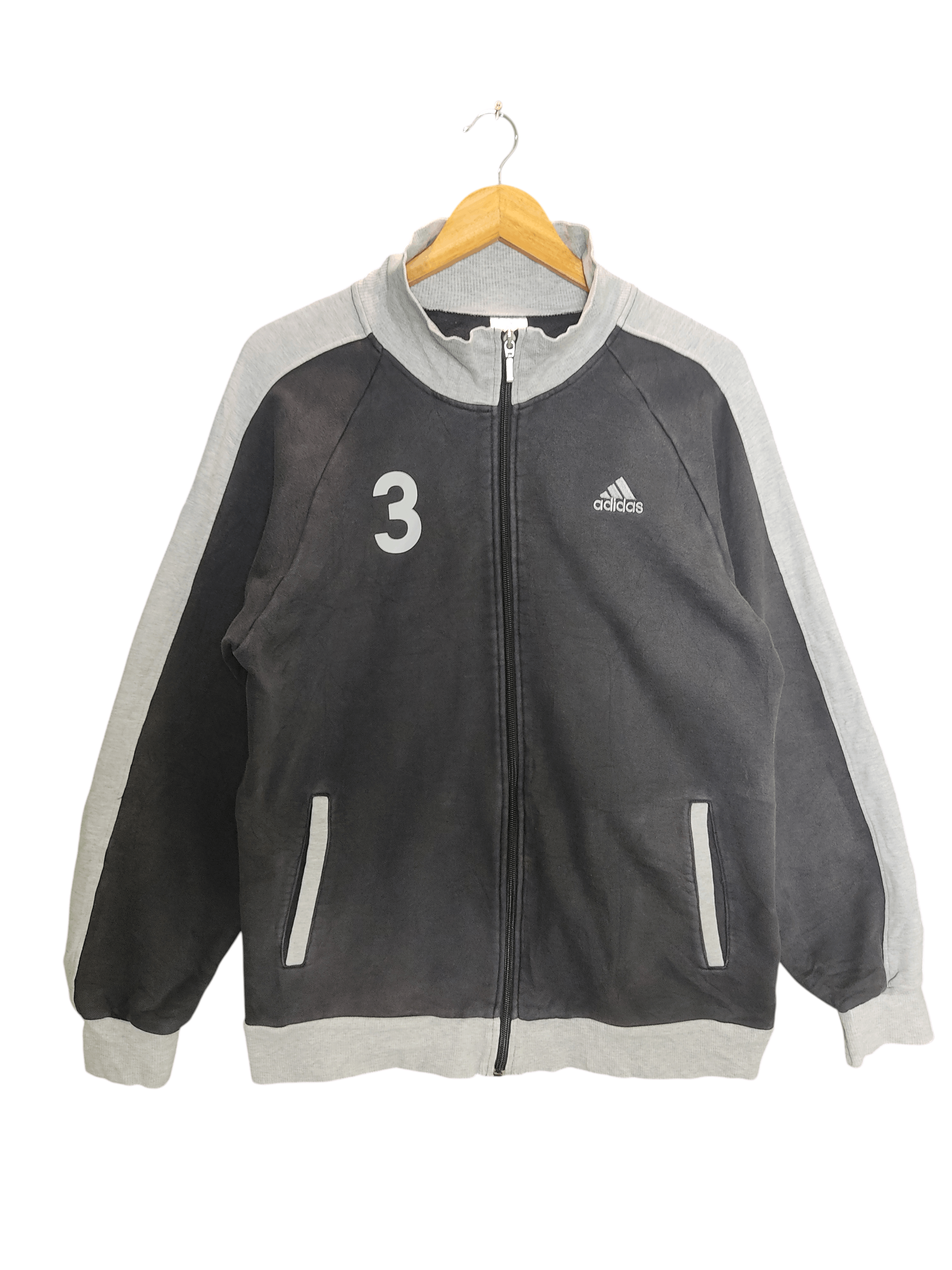 Adidas Adidas track jacket with number 3 zipper sweater Size US L / EU 52-54 / 3 - 1 Thumbnail