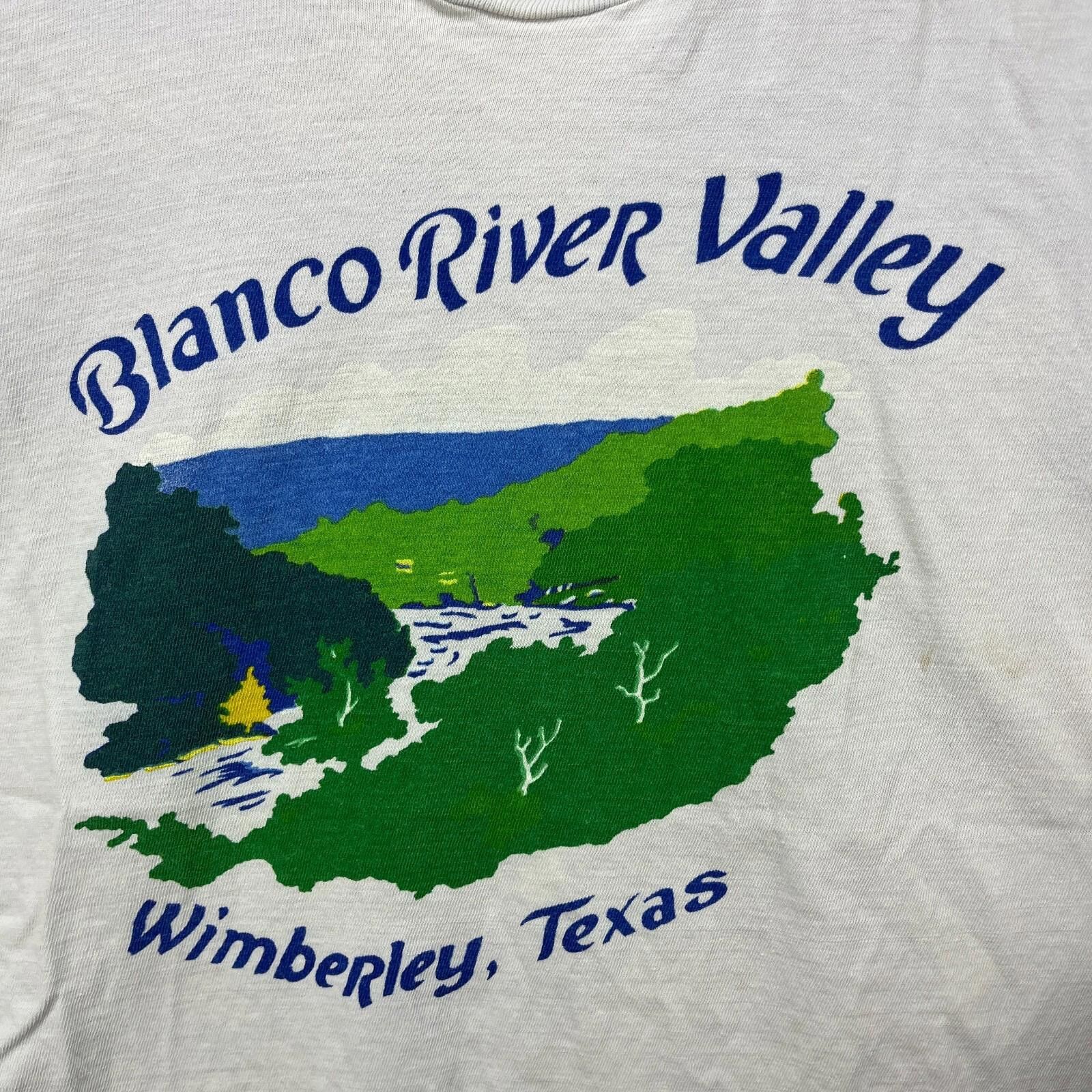 Hanes Vintage 70s Hanes Blanco River Valley Texas T Shirt Large Size US L / EU 52-54 / 3 - 6 Thumbnail