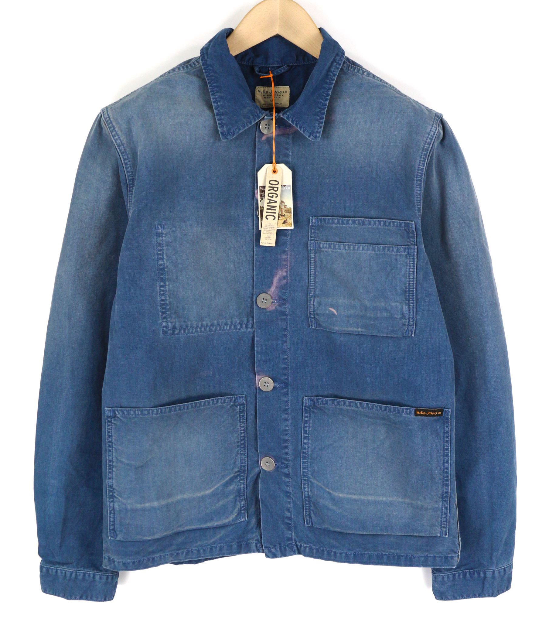 Nudie Jeans PAUL M Worker Polo Pockets Blue Jacket 81961 Size US M / EU 48-50 / 2 - 1 Thumbnail