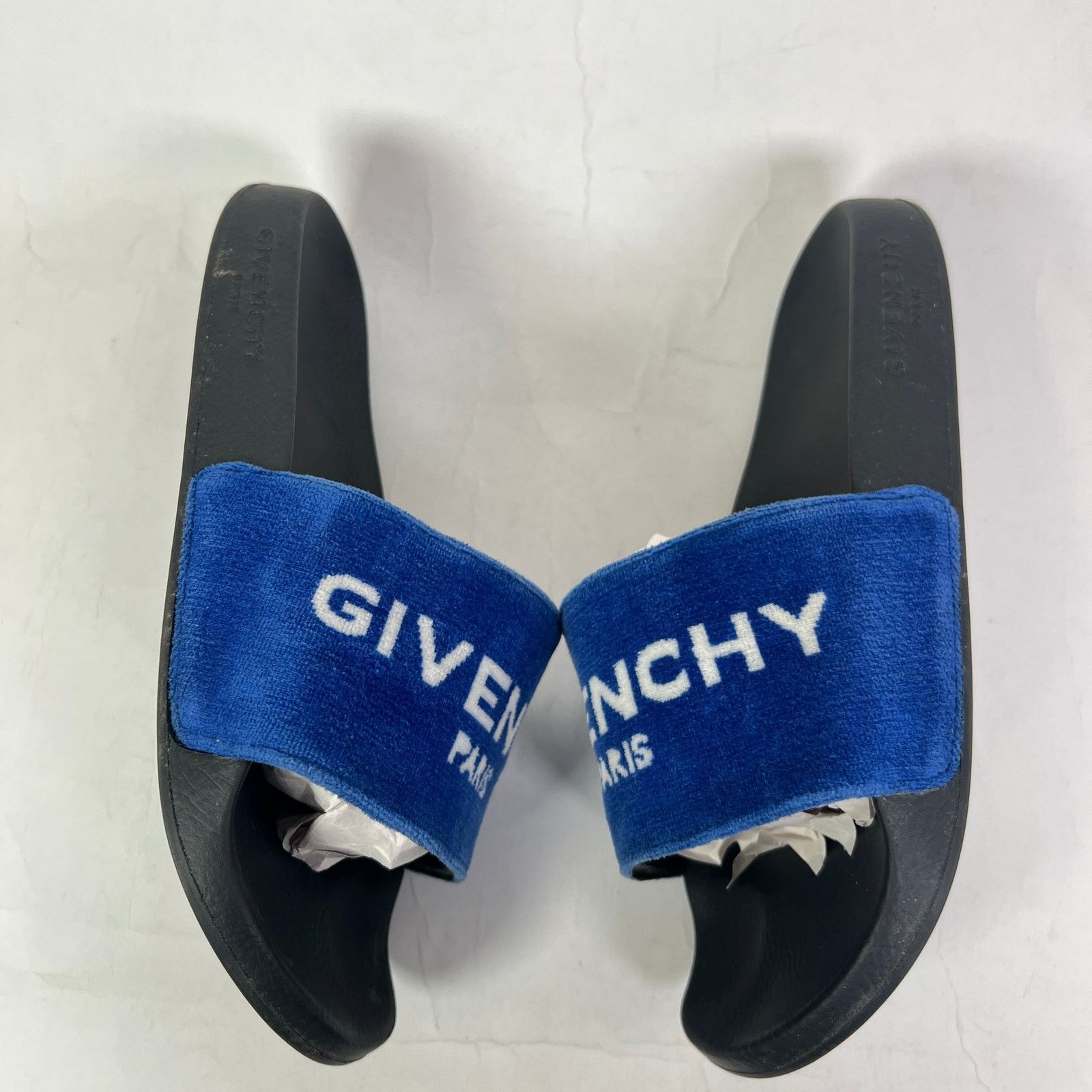 Givenchy Givenchy Blue Velvet Printed Sandals Size US 5.5 / IT 35.5 - 5 Thumbnail