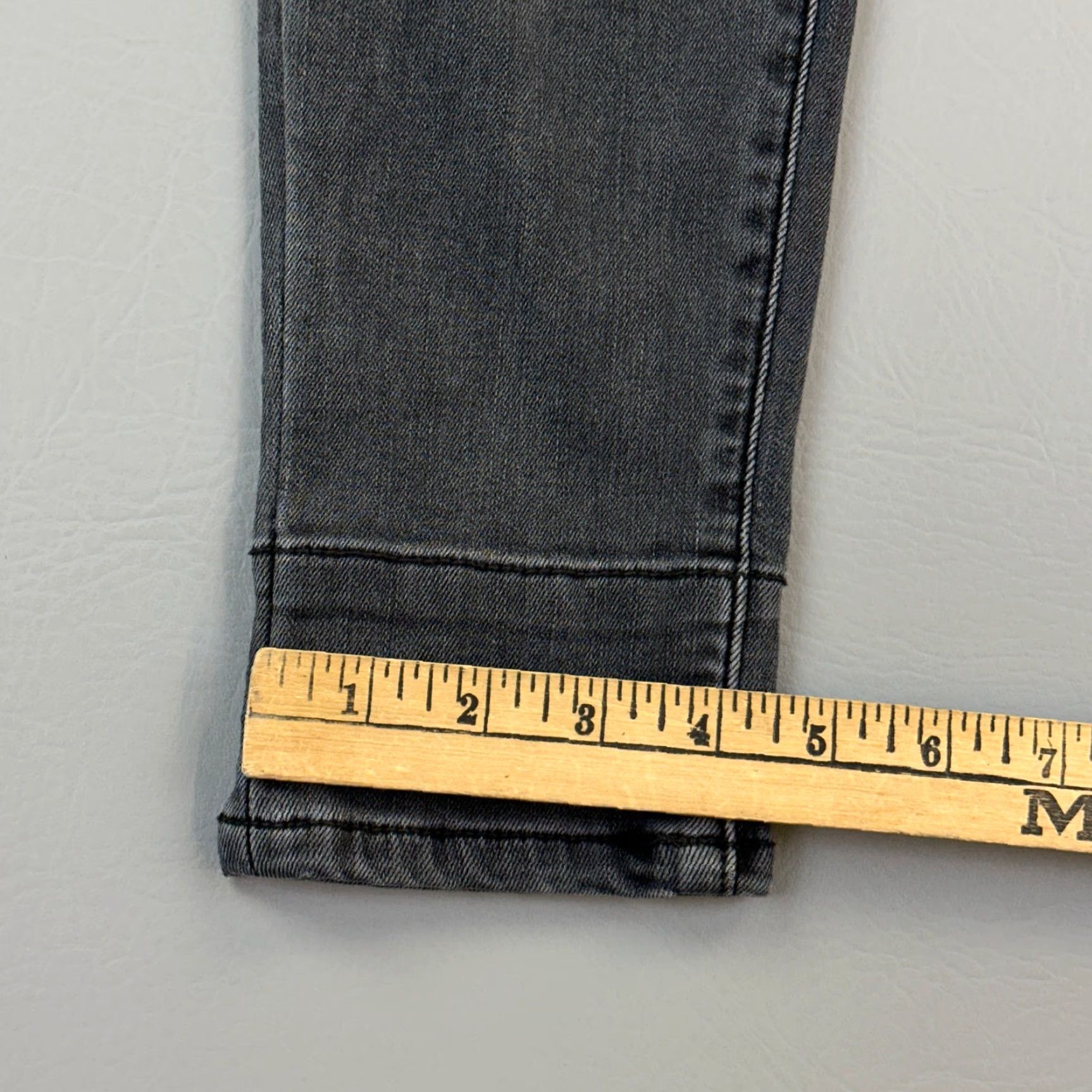 Denime Judy Blue Jeans Women’s 7/28 Black Denim Skinny Fit Distressed Patch Plaid Patch Jeans Size 28" / US 6 / IT 42 - 5 Thumbnail