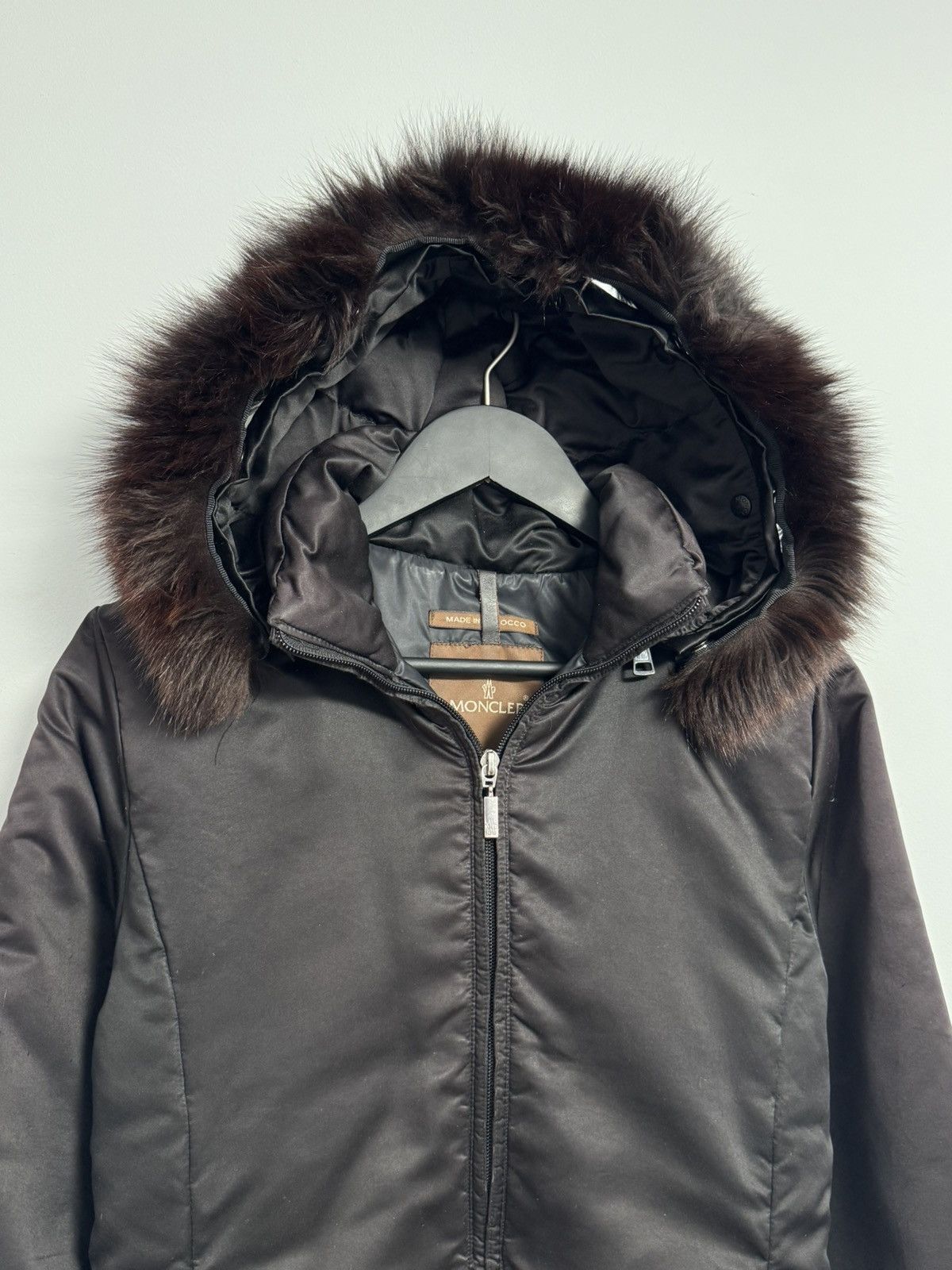 Moncler Moncler Green Gold Shimmer Down Filled Fur Trim Hooded Parka Size XS / US 0-2 / IT 36-38 - 4 Thumbnail