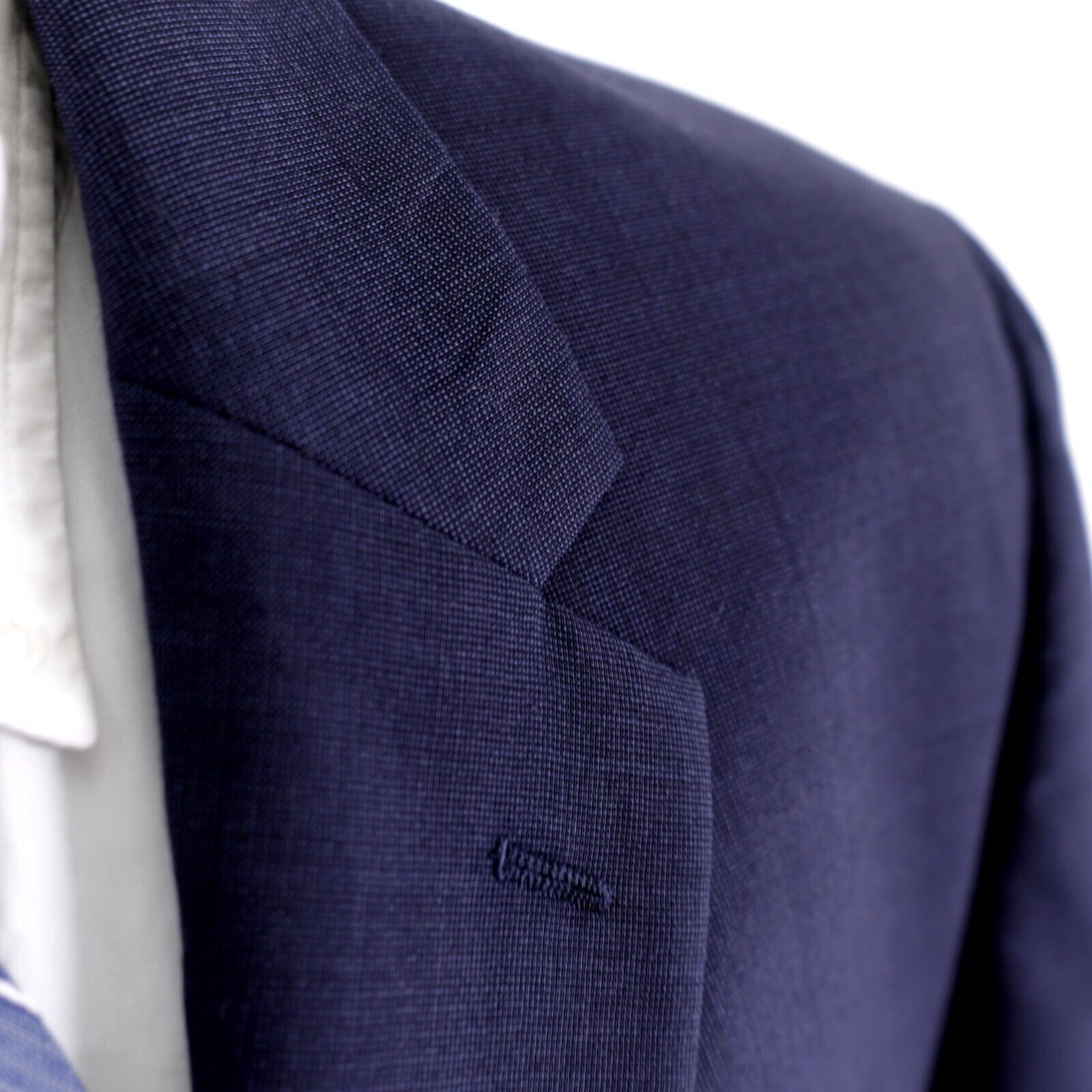Jos. A. Bank Jos A Bank Blue Nailshead Wool 2 Button Blazer 42L Size 42L - 2 Thumbnail