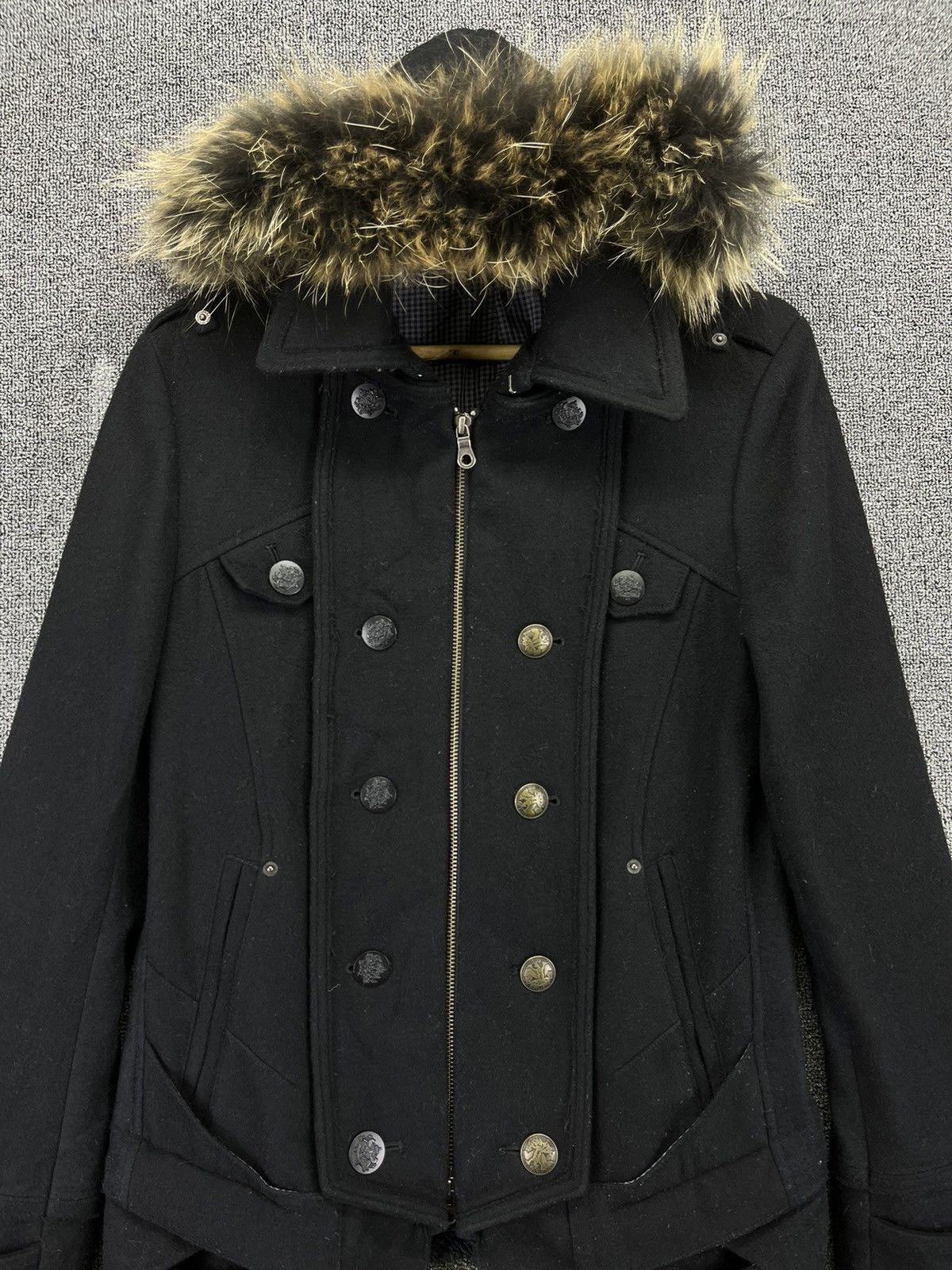 PPFM Vintage PPFM Fur Hoodie Punk Style Wool Jacket Size US S / EU 44-46 / 1 - 5 Thumbnail