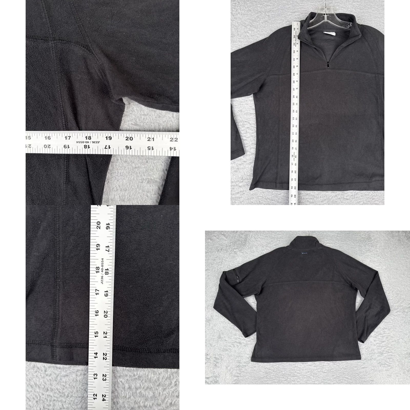Vintage Columbia Womens Pullover Shirt Black 1/4 Zip Pocket Fleece Outdoor Hiking Size L / US 10 / IT 46 - 8 Thumbnail