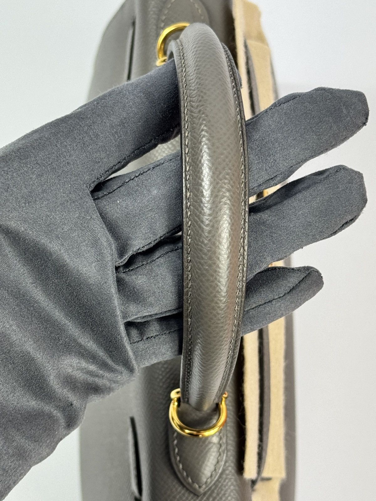 Hermes HERMES KELLY 25 GRIS MEYER EPSON LEATHER GOLD HARDWARE BAG Size ONE SIZE - 10 Thumbnail