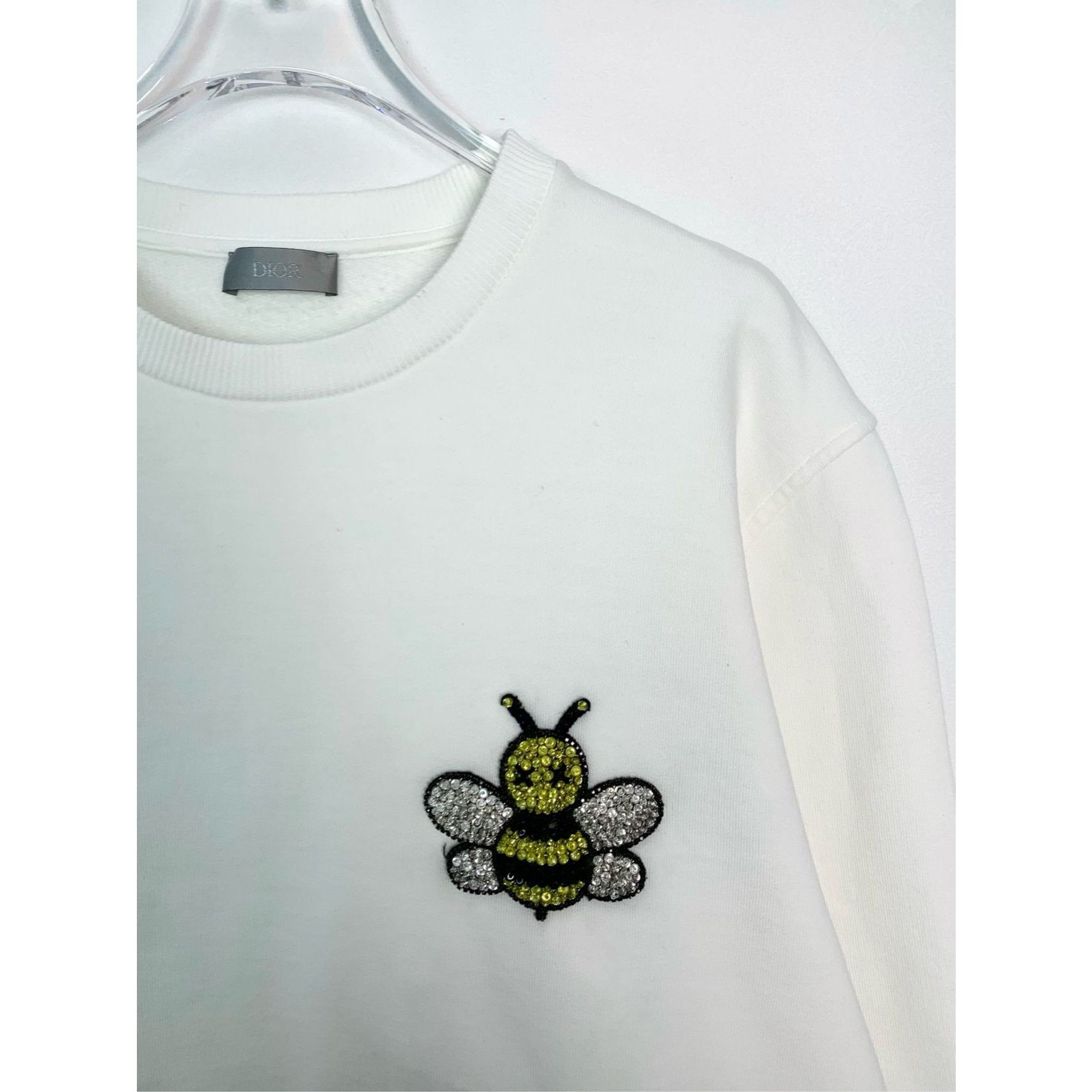 Dior Dior White Bee Embroidered Sweatshirt M Size 100% Cotton Lon Size M / US 6-8 / IT 42-44 - 7 Thumbnail