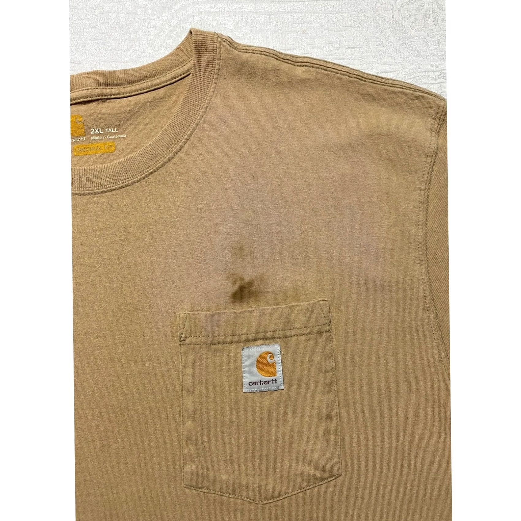 Carhartt Carhartt Mens T-Shirt 2XL Tall Desert Tan Original Fit Cotton K87 DES Size US XXL / EU 58 / 5 - 2 Thumbnail