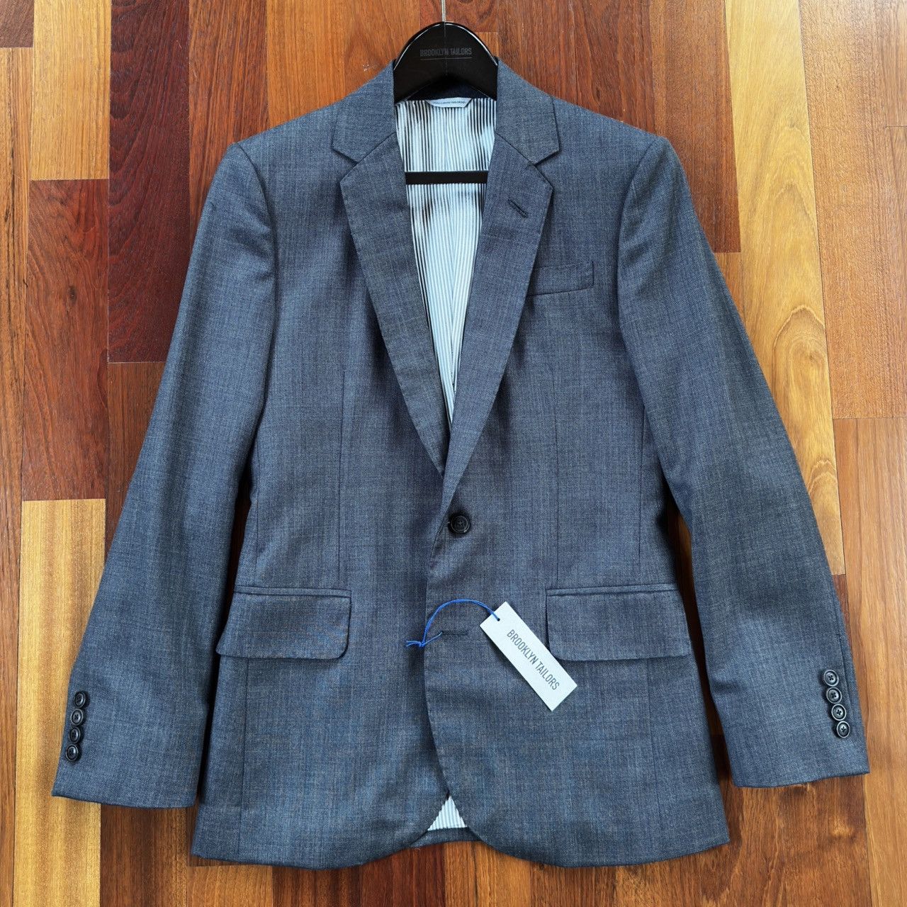 Brooklyn Tailors Brooklyn Tailors BKT 50 Wool Sharkskin Jacket - Size 2 Size 36S - 2 Thumbnail