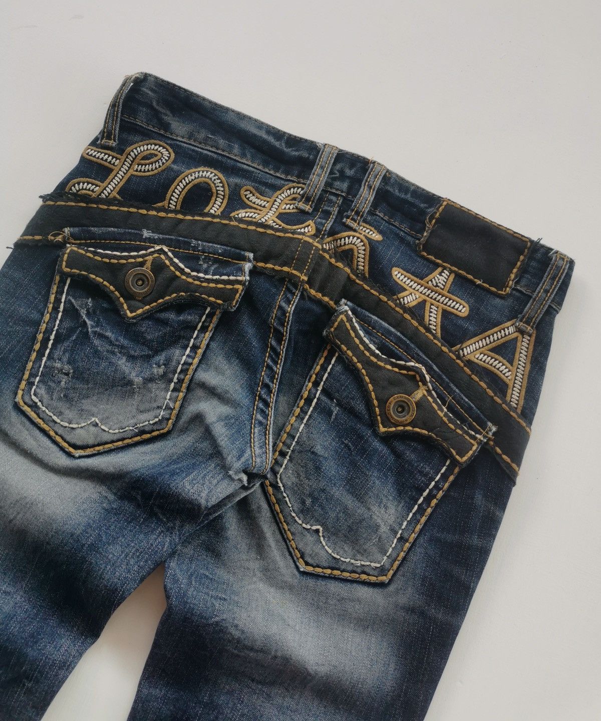 Japanese Brand Lolita Y2K Vintage Distressed Denim Jeans Size 29" - 2 Thumbnail