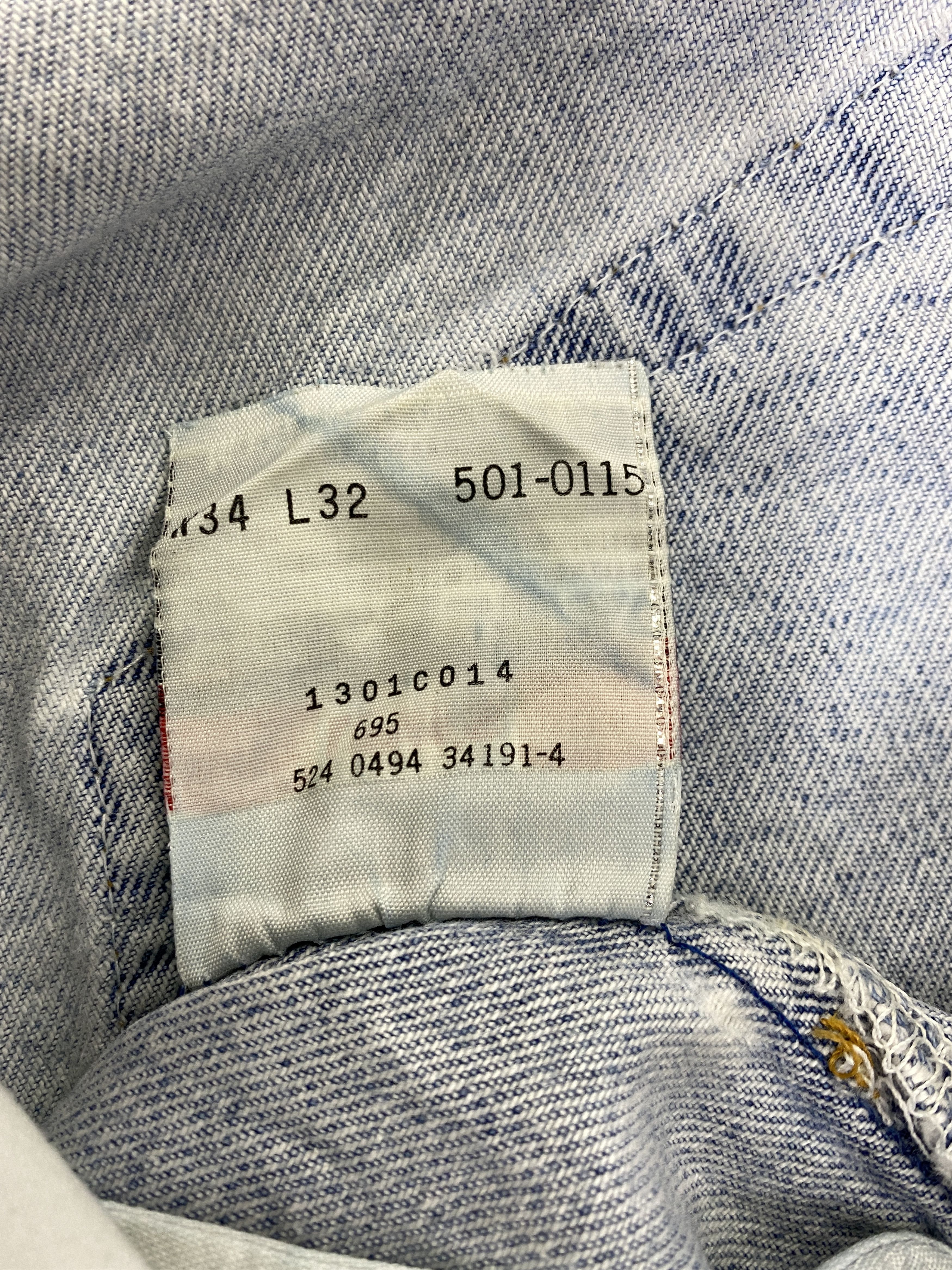 Japanese Brand Light Blue Vintage Levis 501 USA Jeans 33x25- JN3114 Size US 33 - 9 Thumbnail