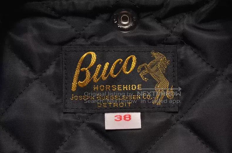Buco Buco Black tea-core horseskin leather jacket motorcycle ja Size US S / EU 44-46 / 1 - 8 Thumbnail