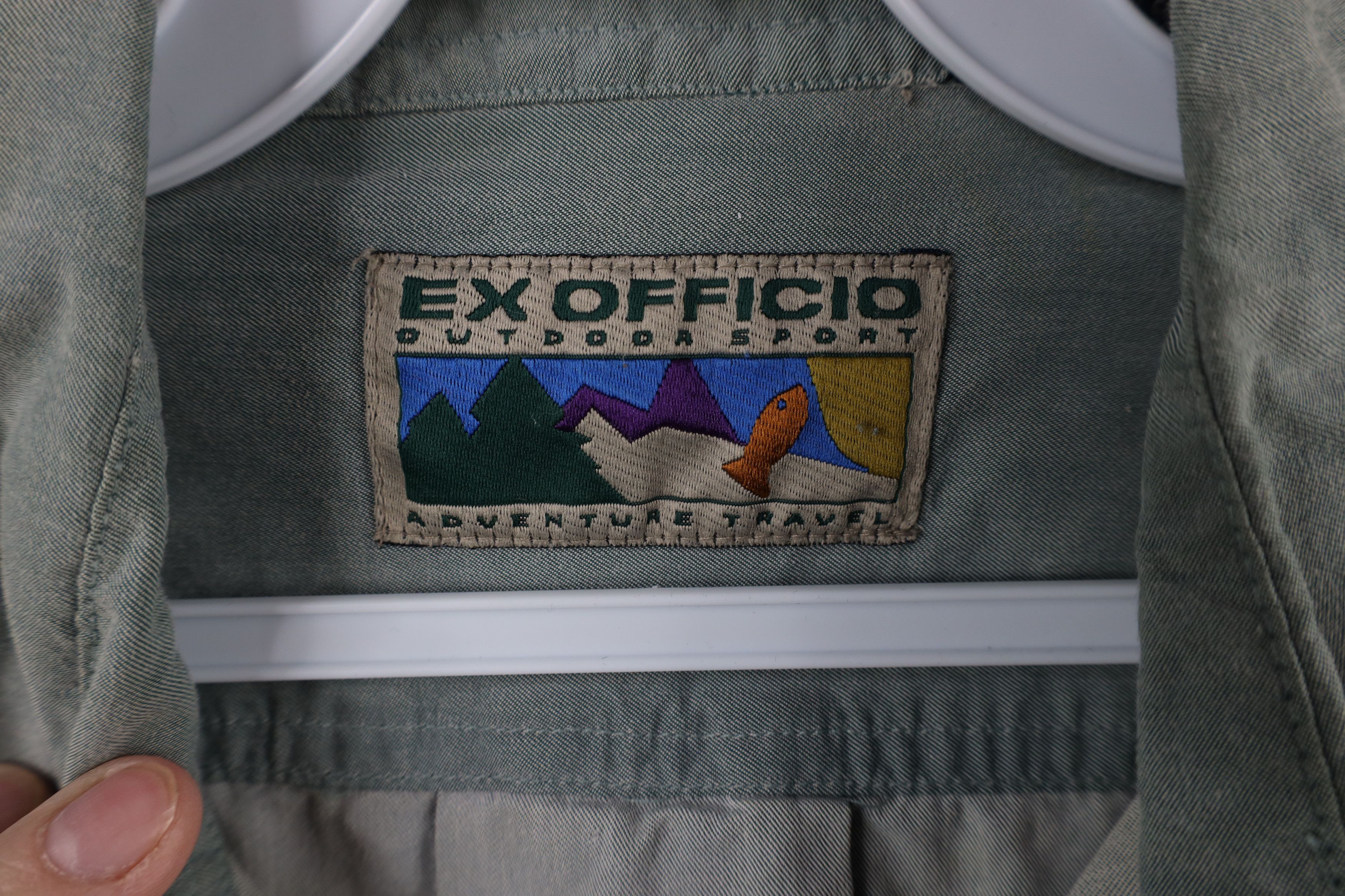 ExOfficio × Vintage Vintage 90s Exofficio Stonewash Hiking Safari Button Shirt Size US M / EU 48-50 / 2 - 7 Thumbnail